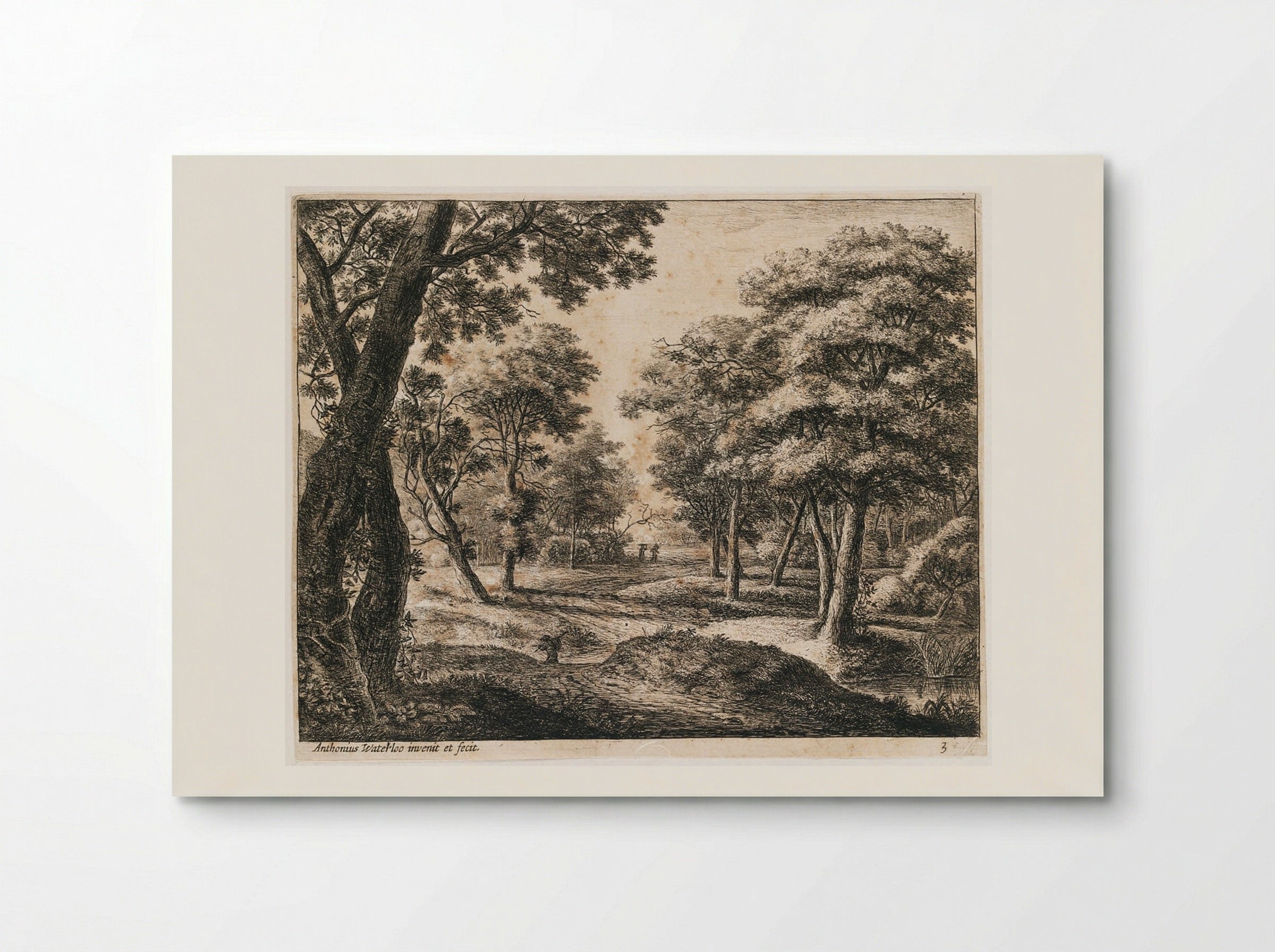 Landscape with a Path Through the Woods - Anthonie Waterloo - Poster