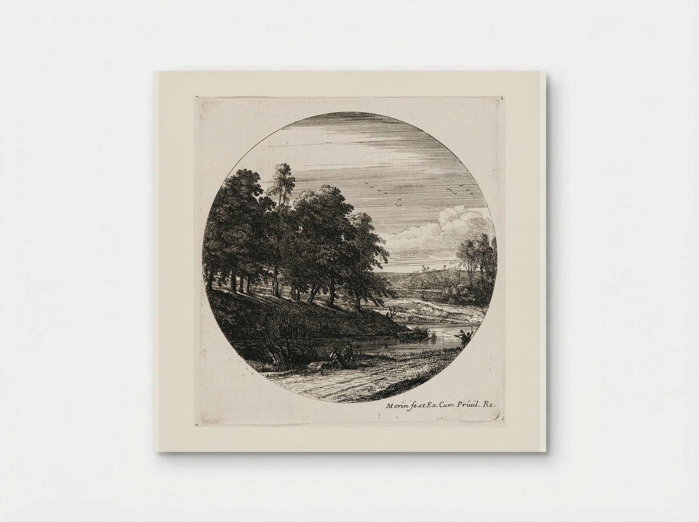 Landscape with a River and a Grove of Trees - Jean Morin - Poster