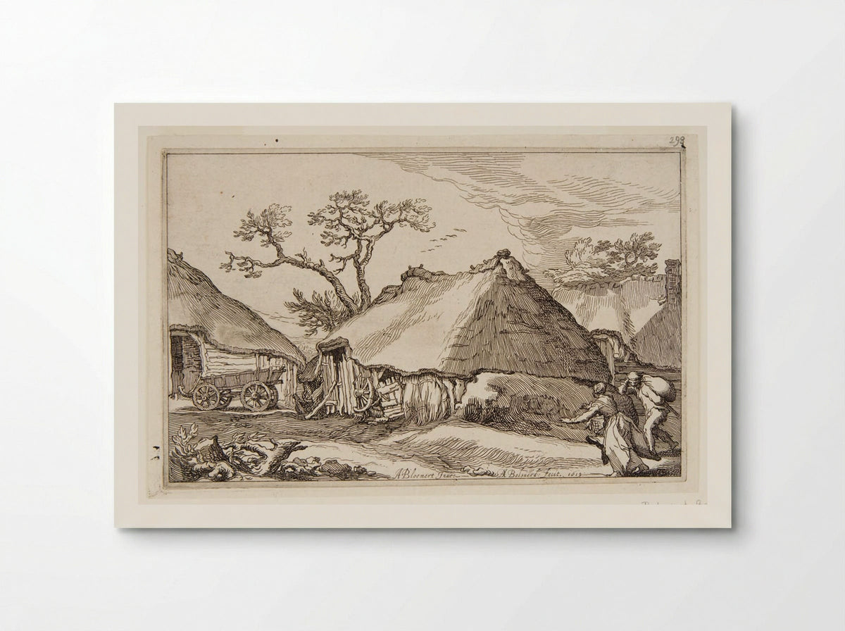 Landscape with a Wagon - Boetius Adamsz. Bolswert - Poster