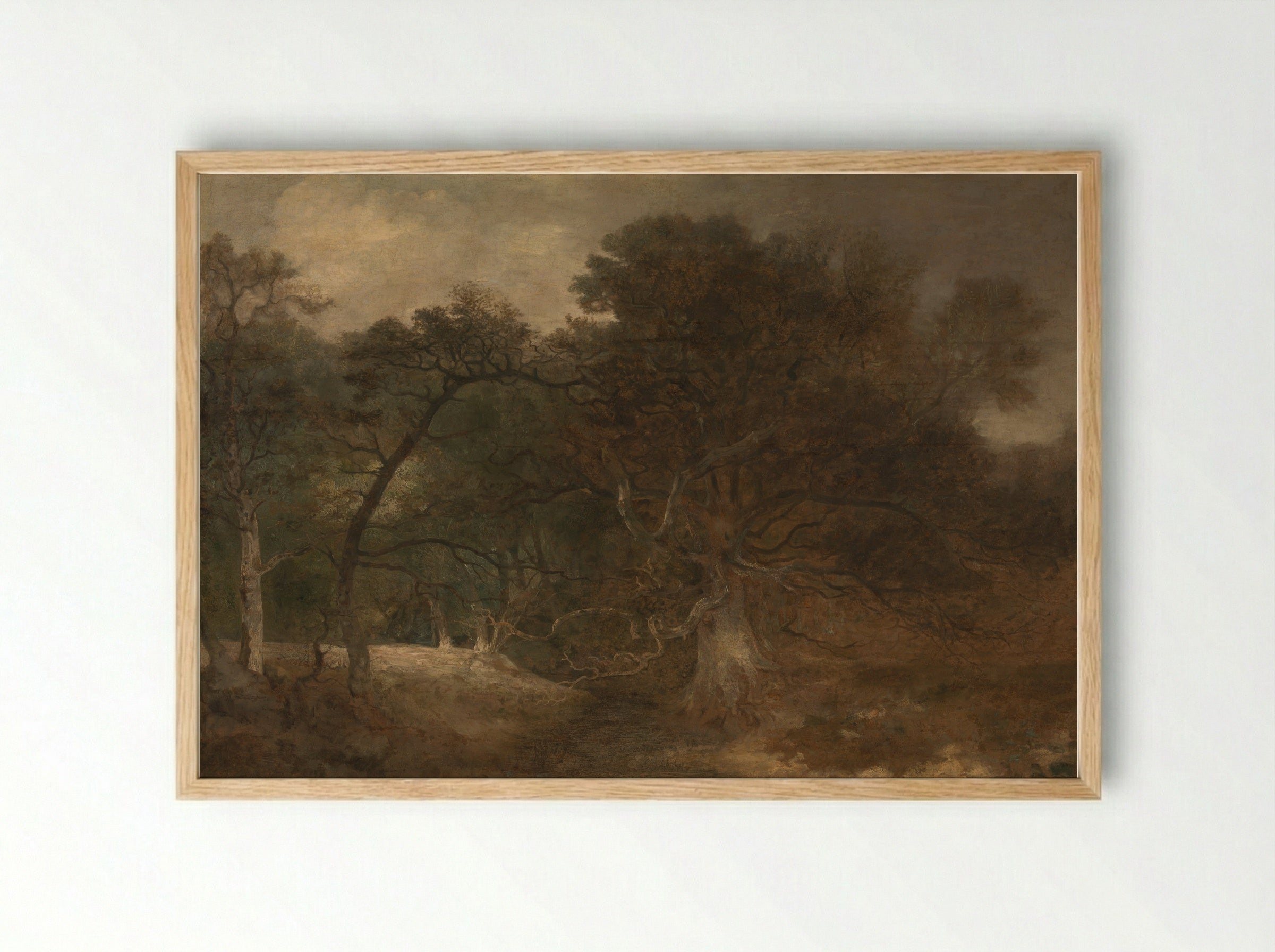 Landscape with a Waterfall near Norwich, Norfolk - John Crome - Framed Print Wood