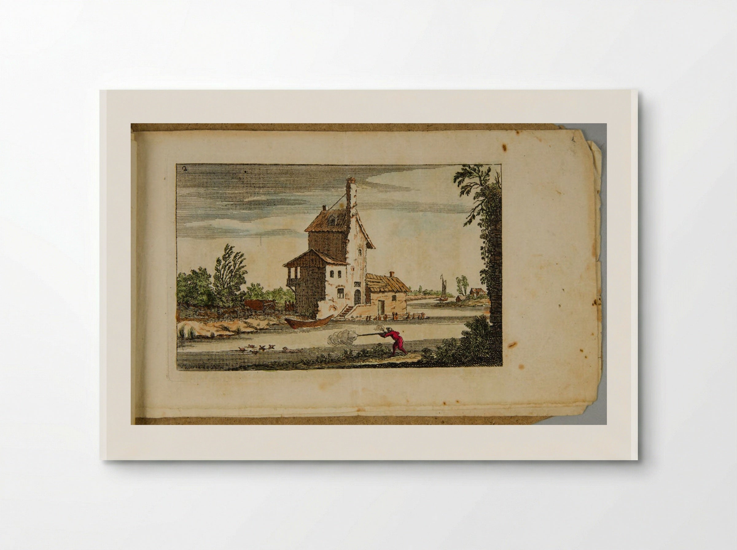 Landscape with an Arch Topped by a Half-Timbered House - François Vivares - Poster