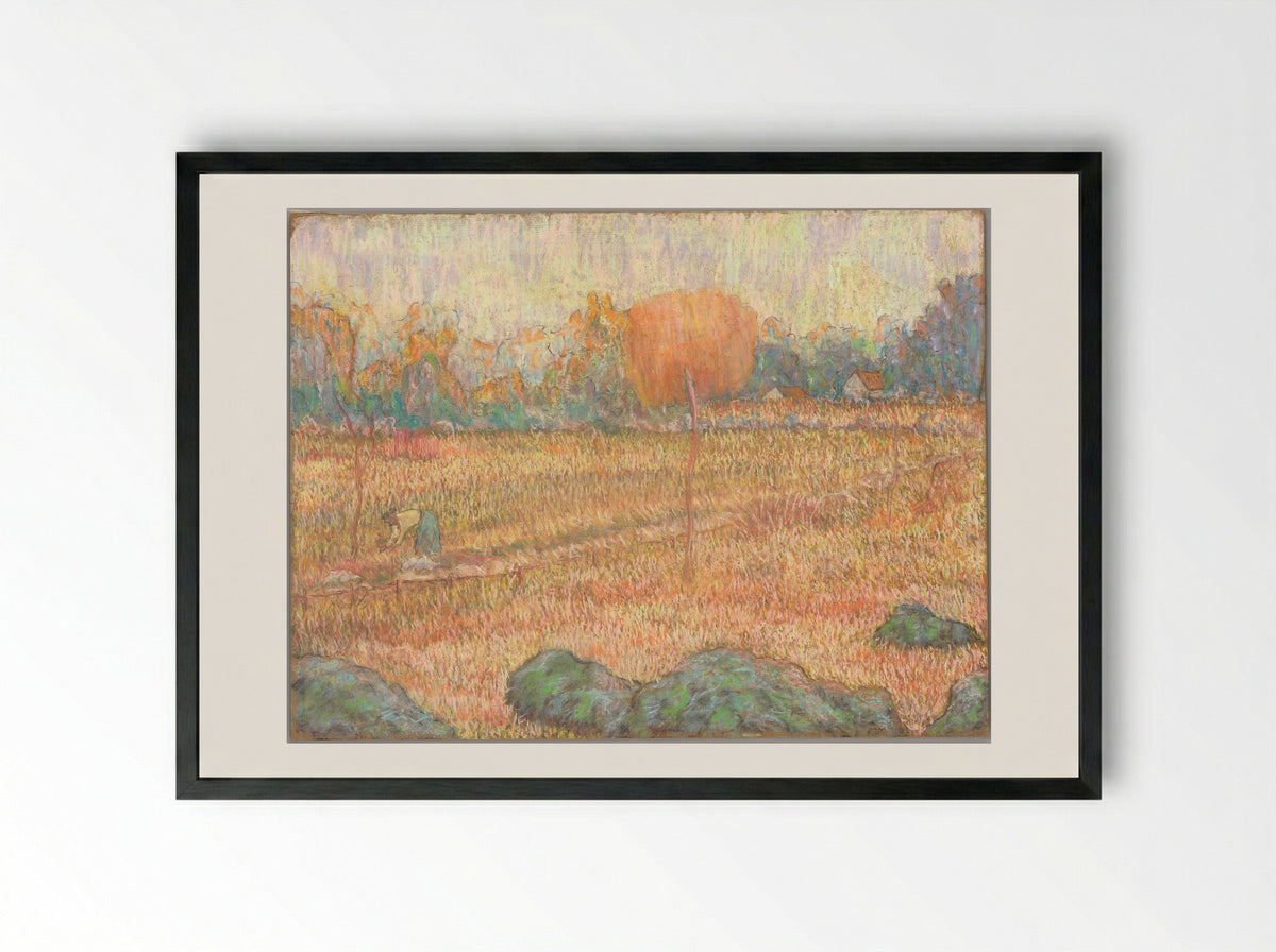 Landscape with an Orange Tree - Claude-Émile Schuffenecker - Framed Print Black