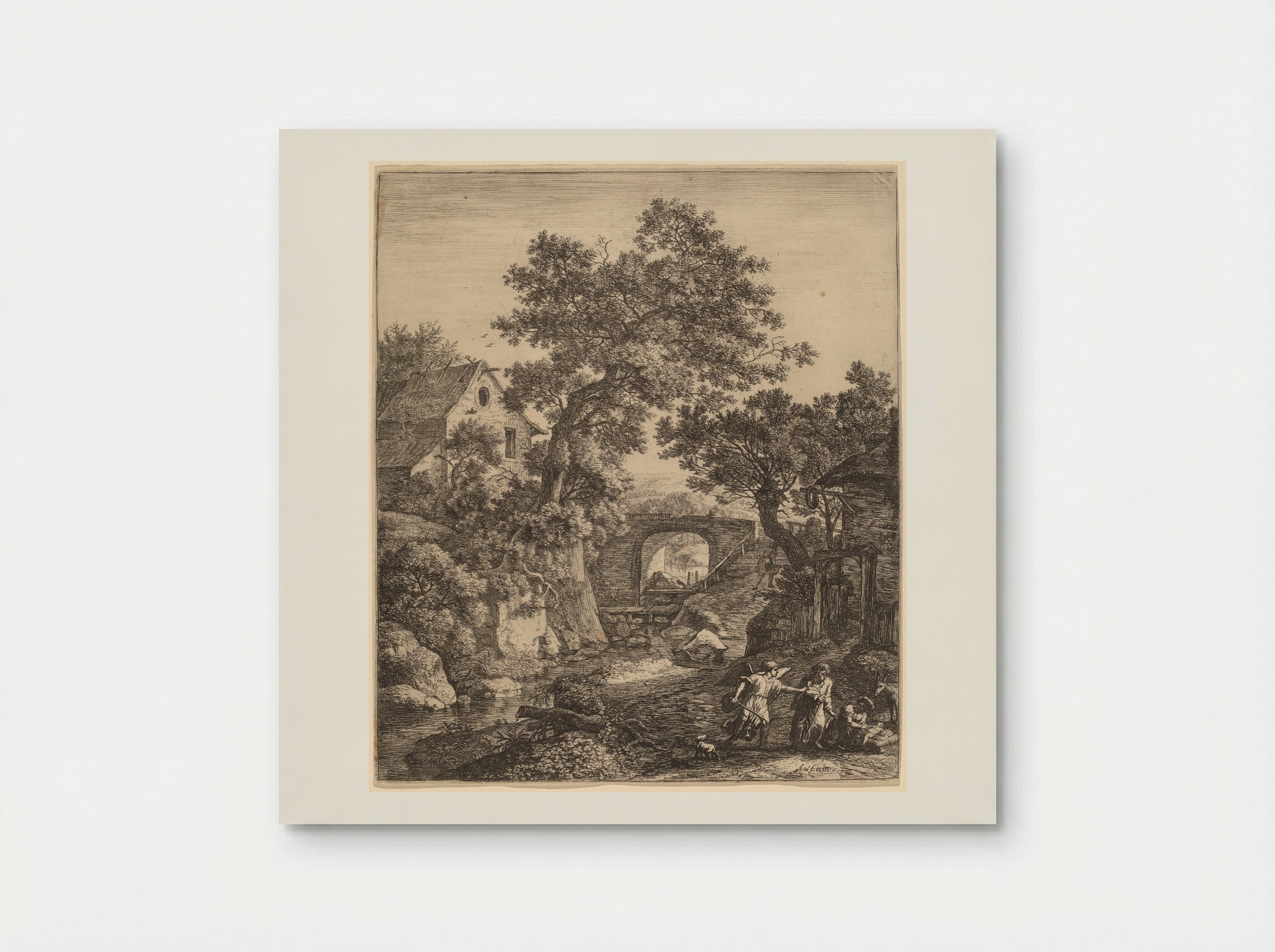Landscape with the Circumcision of Moses's Son - Anthonie Waterloo - Poster