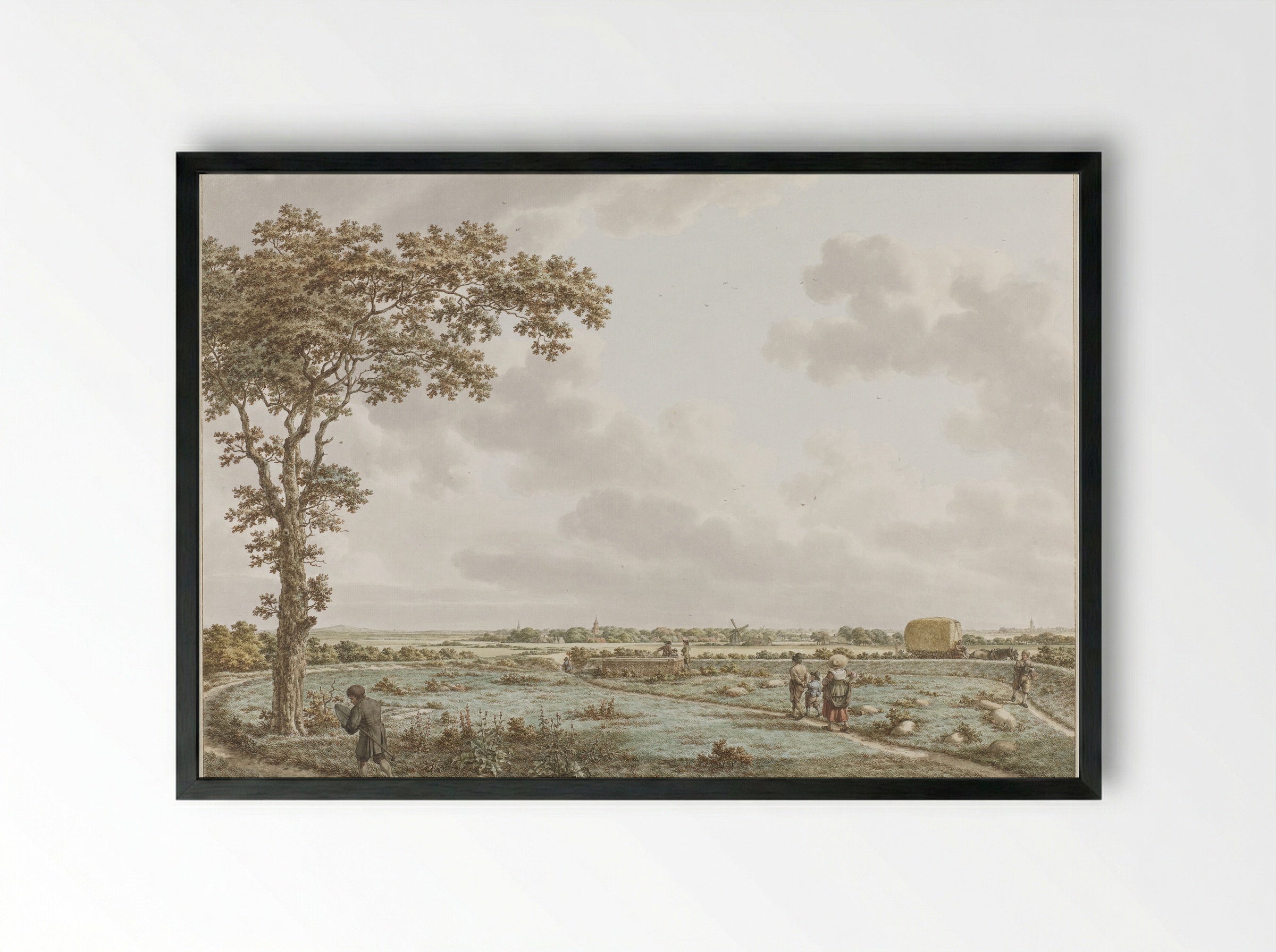 Landscape with the Tafelberg - Jacob Cats - Framed Print Black