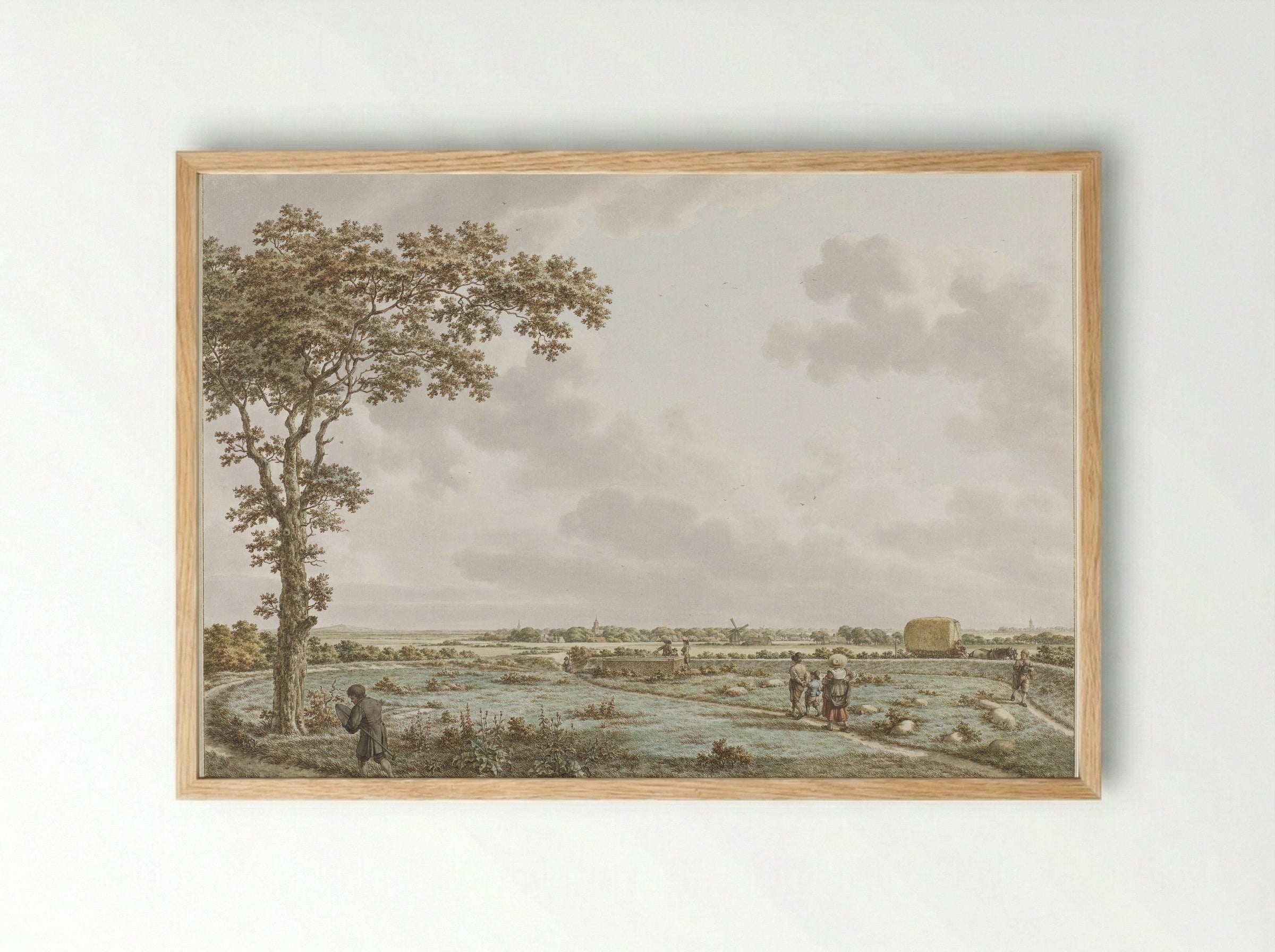 Landscape with the Tafelberg - Jacob Cats - Framed Print Wood