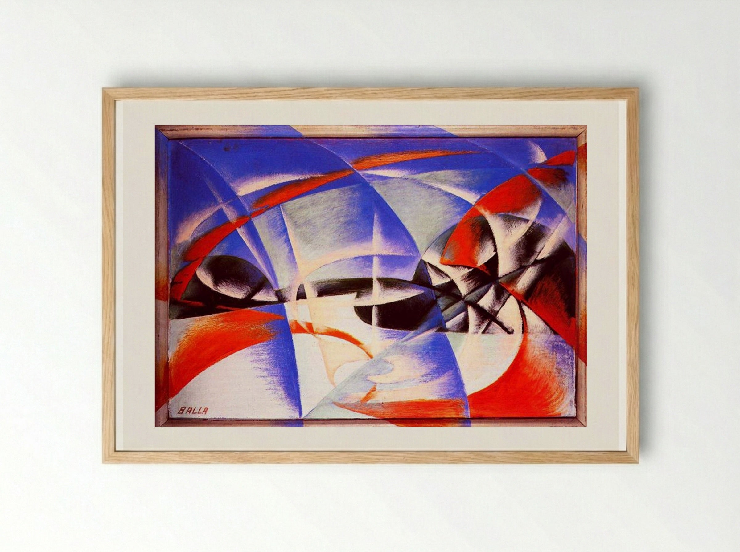 Landscape - Giacomo Balla - Framed Print Wood