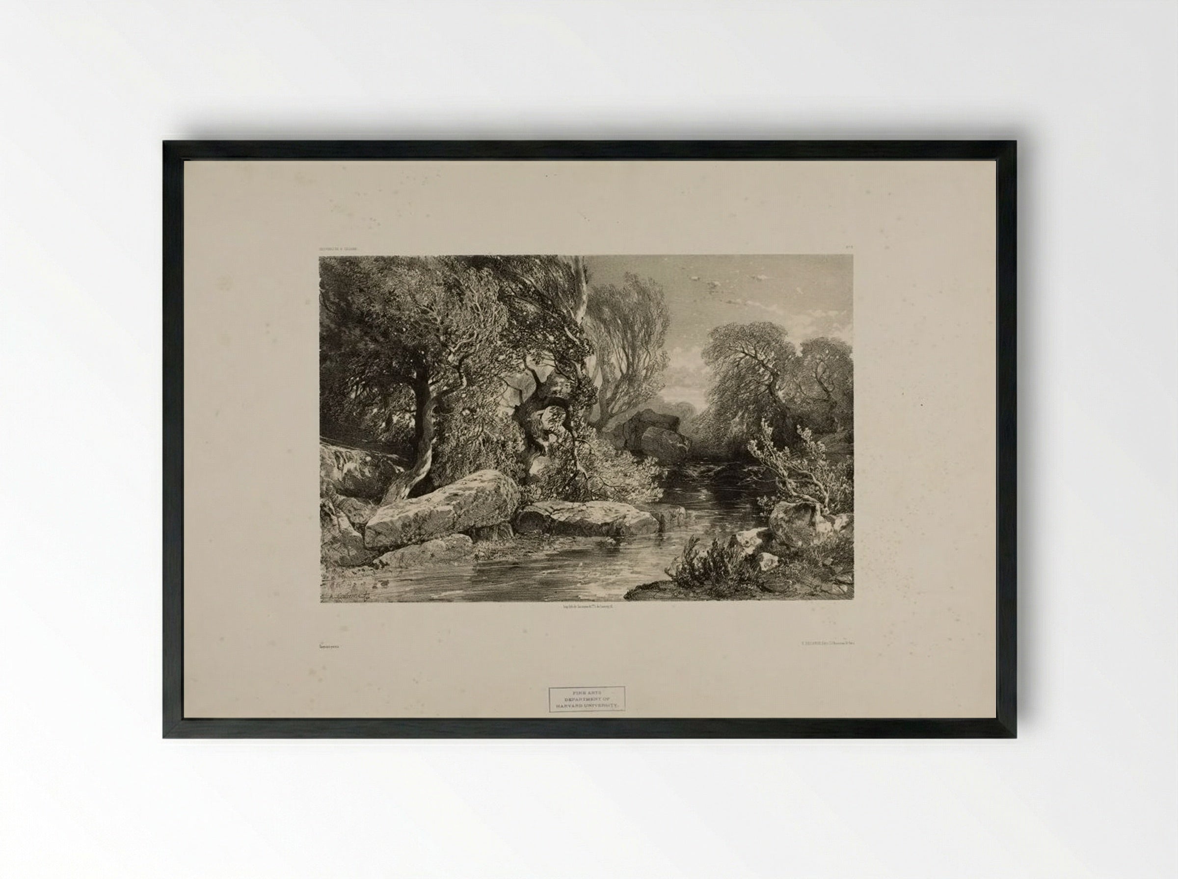 Landscapes Number 3 - Alexandre Calame - Framed Print Black