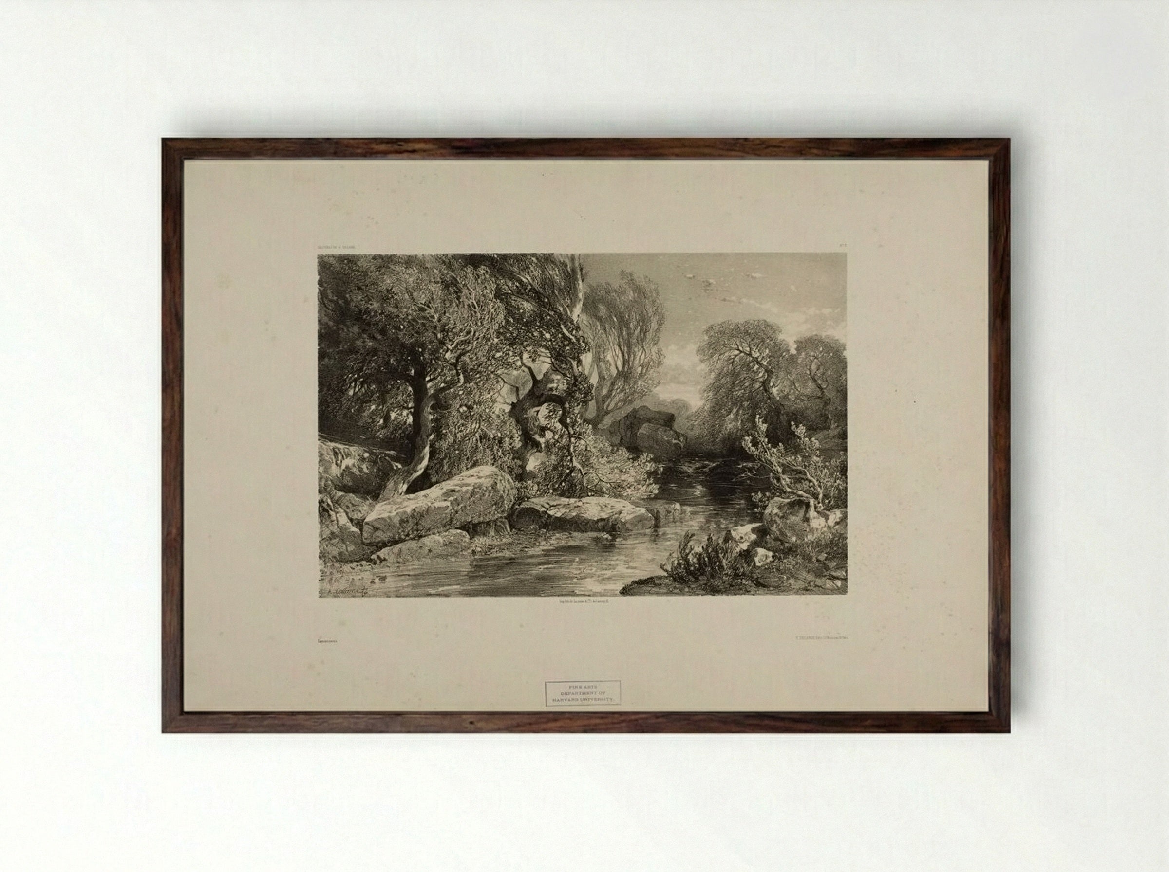 Landscapes Number 3 - Alexandre Calame - Framed Print Dark Wood
