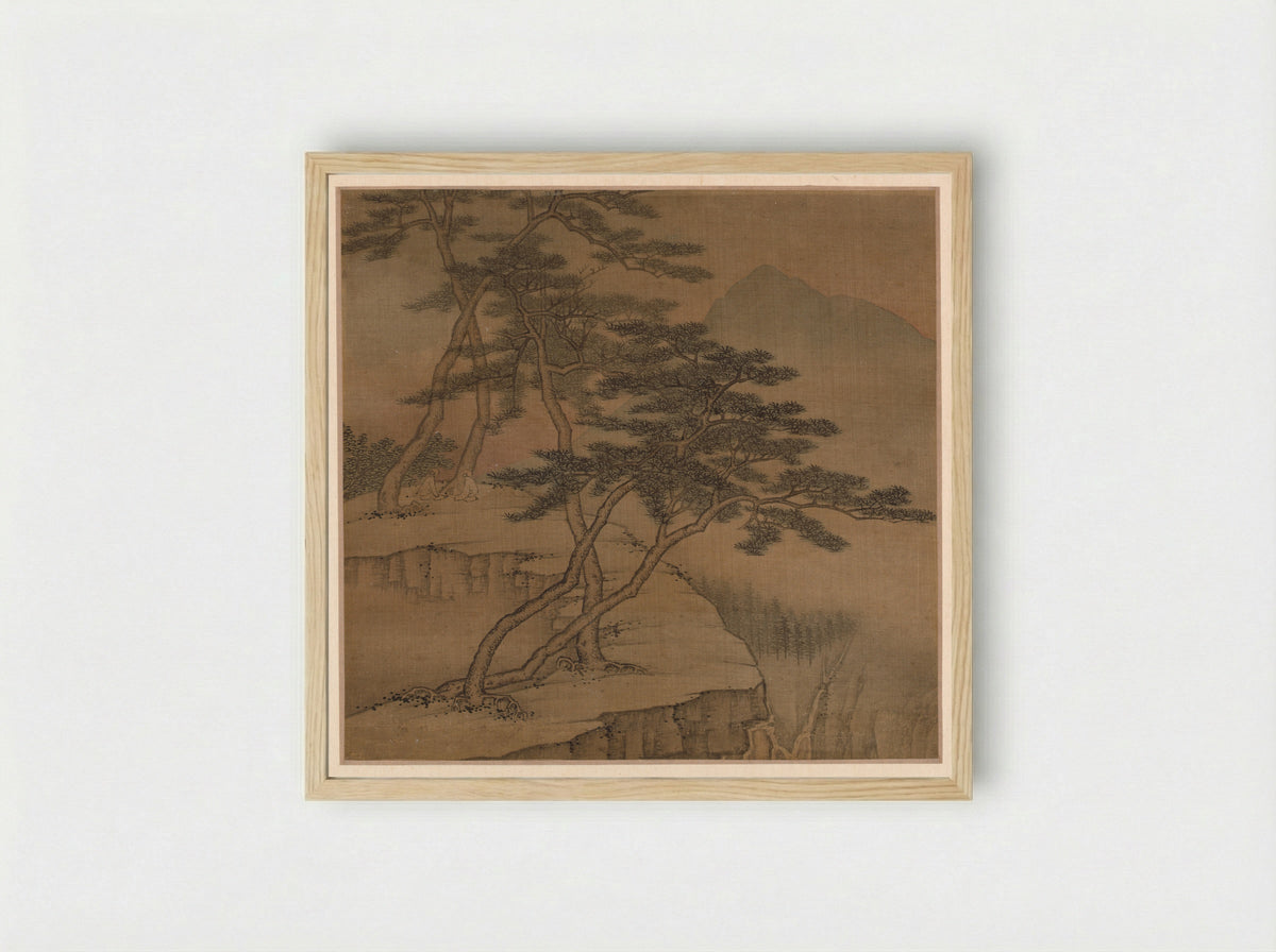 Landscapes in the Styles of Old Masters - Gao Cen - Framed Print Wood