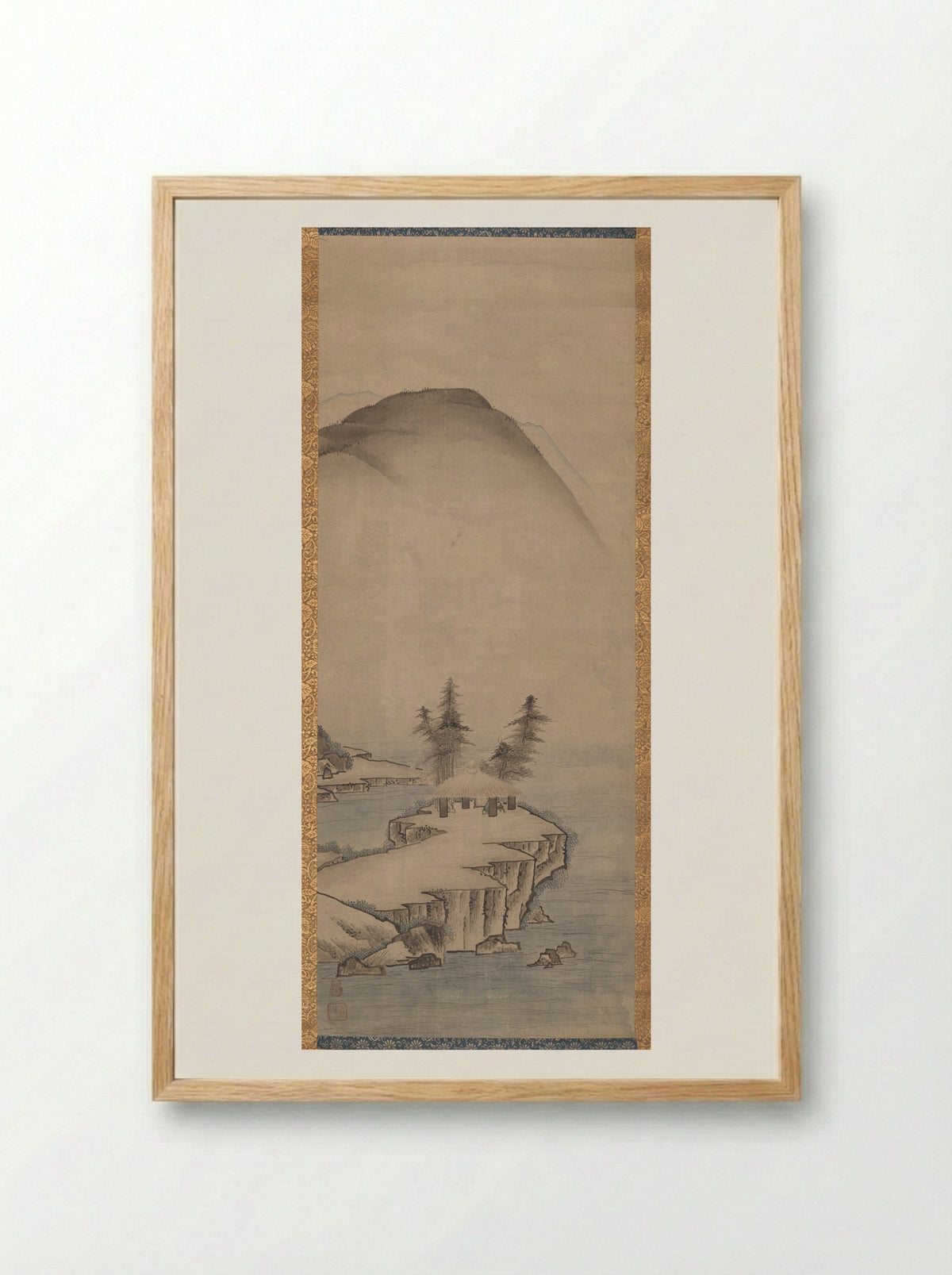 Landscapes (one of a pair) - Unkoku Tōyo - Framed Print Wood