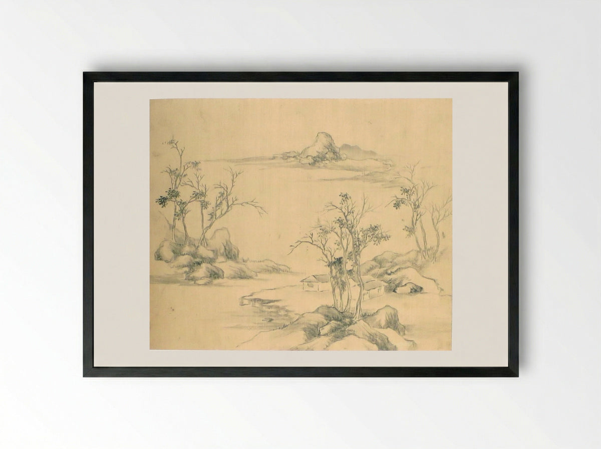 Landscapes - Dai Xi - Framed Print Black