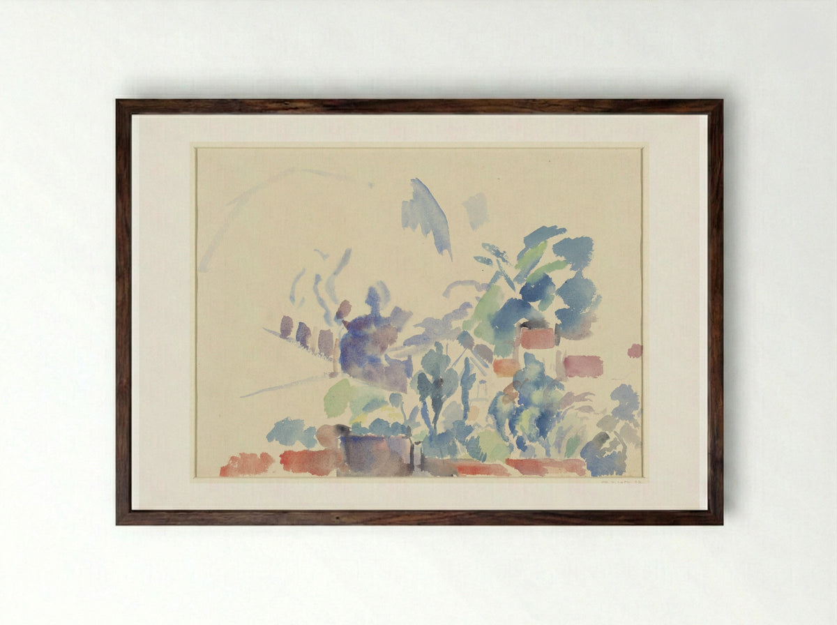Landschap, Boitsfort - Rik Wouters - Framed Print Dark Wood