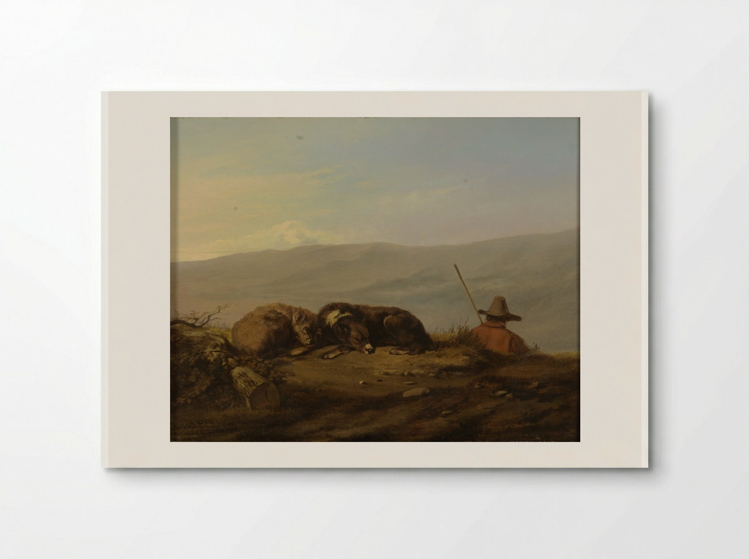 Landschap (Shepherd and Dogs) - Guillaume Anne van der Brugghen - Poster