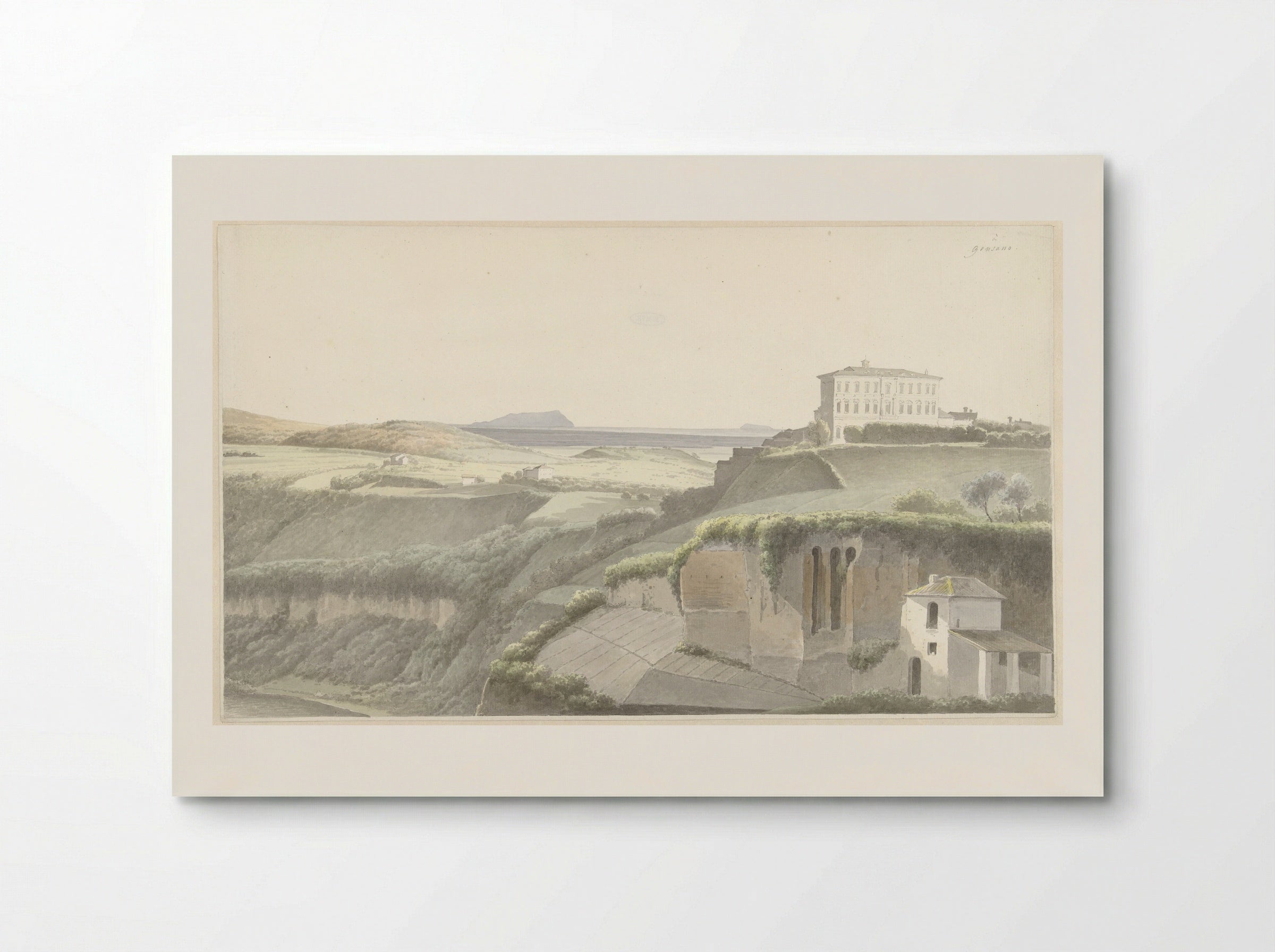 Landschap bij Genzano di Roma - Josephus Augustus Knip - Poster