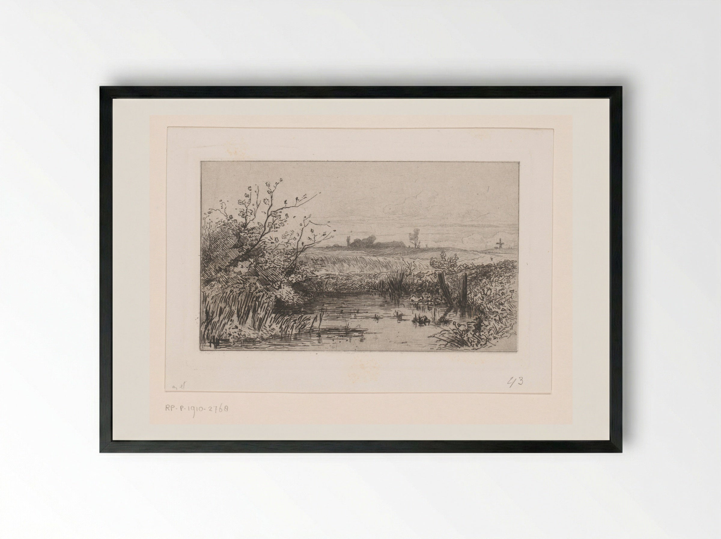 Landschap bij Kalmthout - Carel Nicolaas Storm van 's-Gravesande - Framed Print Black