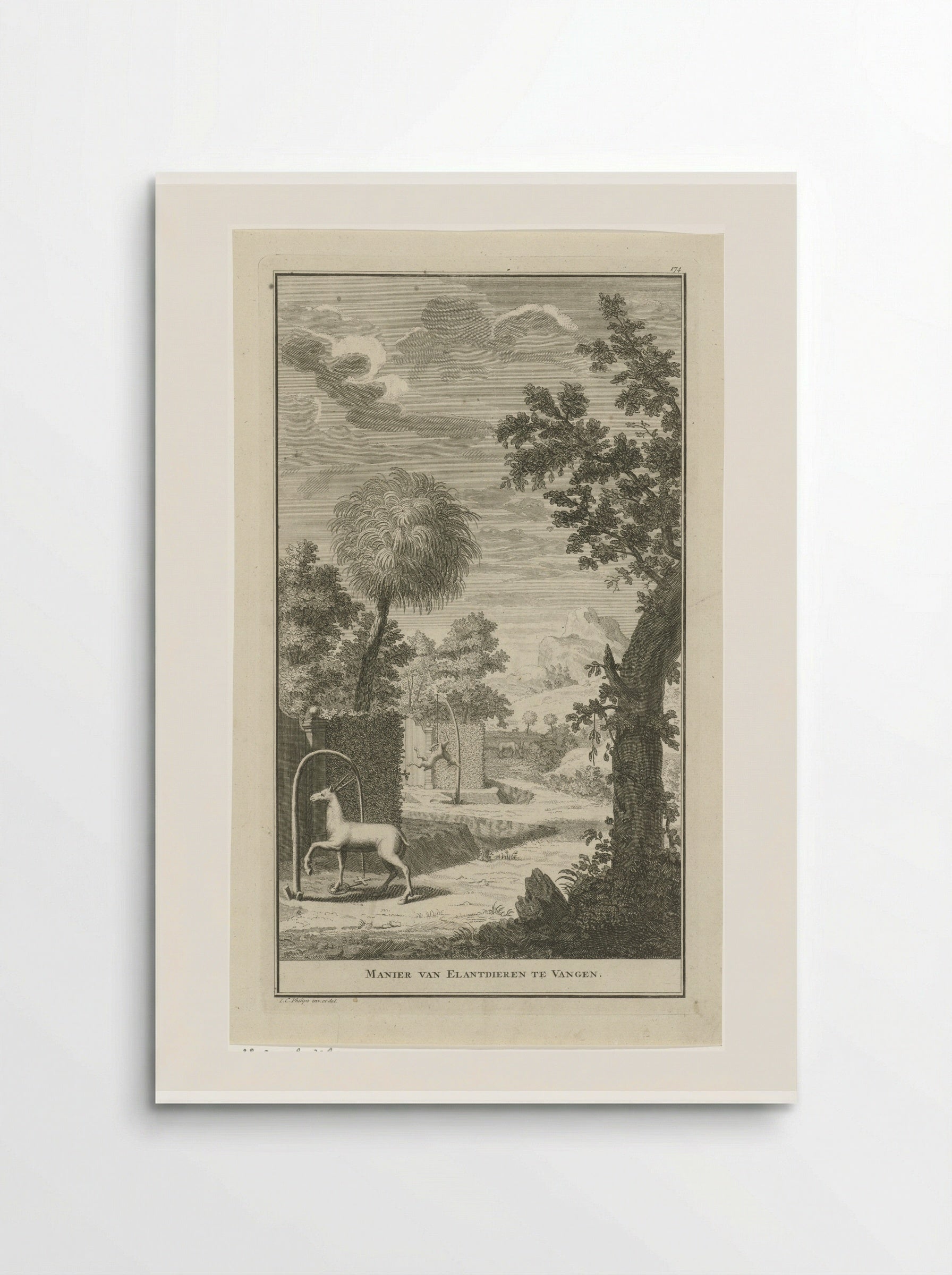 Landschap met Khoikhoi die jagen op elanden - Jan Caspar Philips - Poster