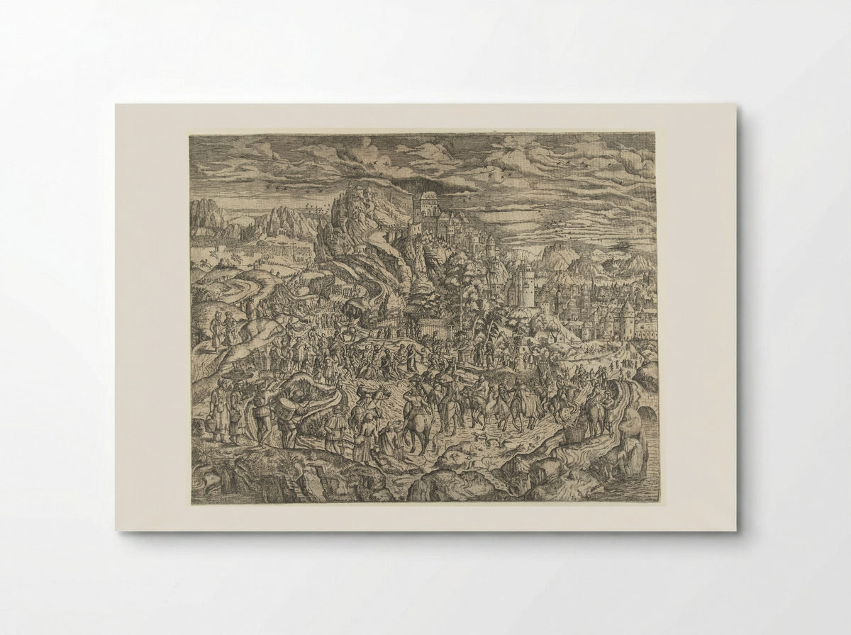 Landschap met Kruisdraging - Herri met de Bles - Poster