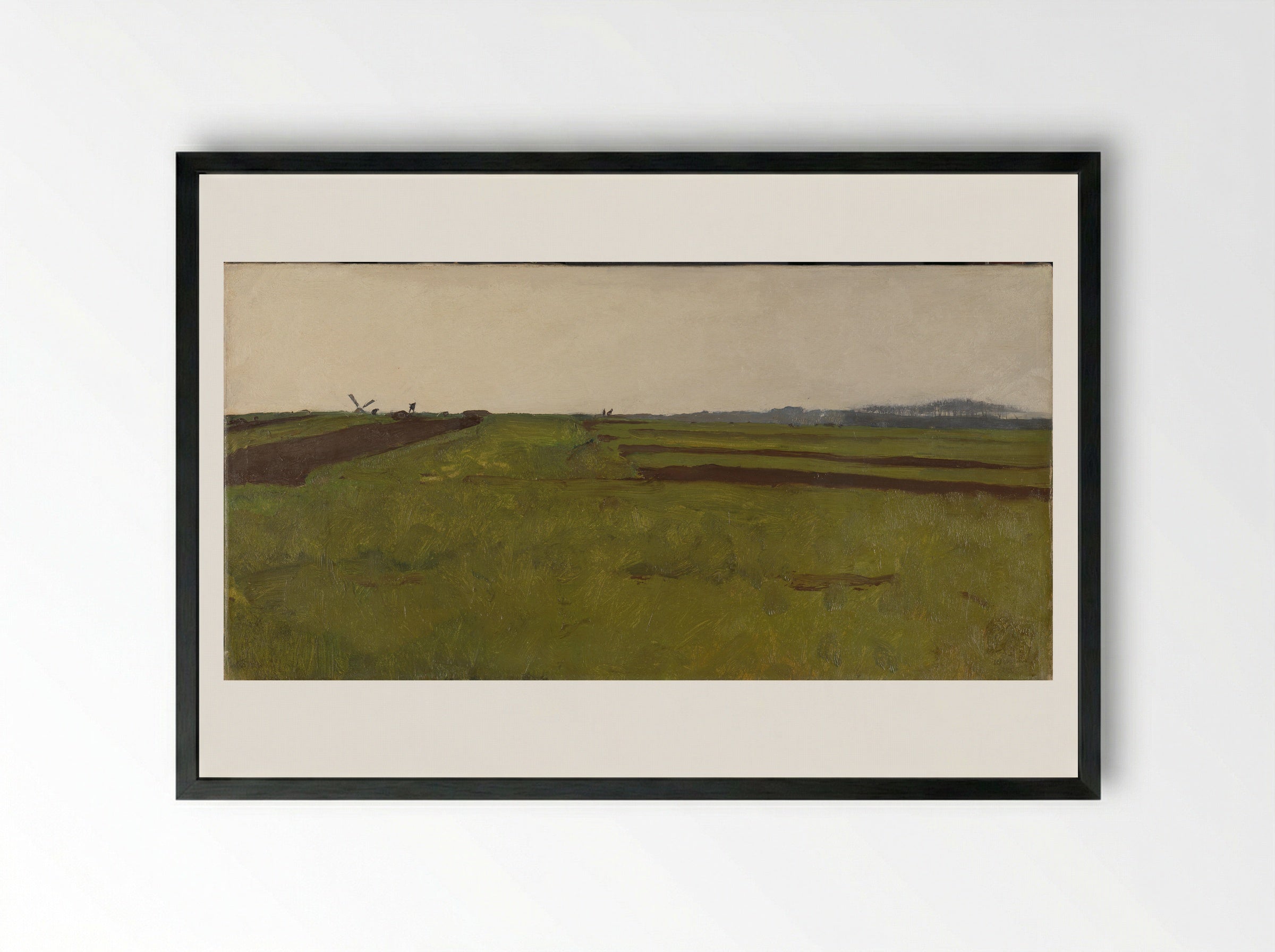 Landschap met akkervelden - Willem Witsen - Framed Print Black