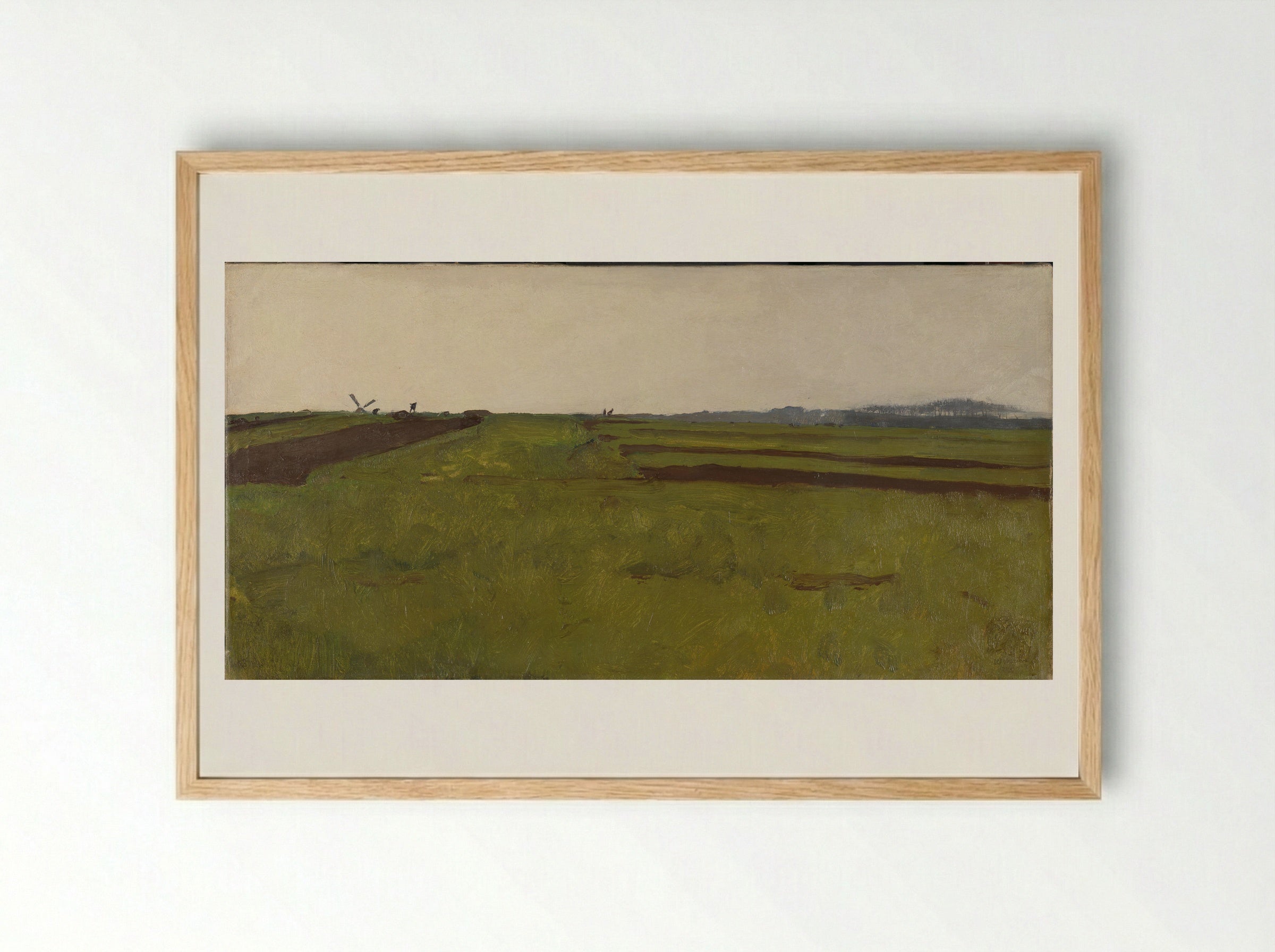Landschap met akkervelden - Willem Witsen - Framed Print Wood