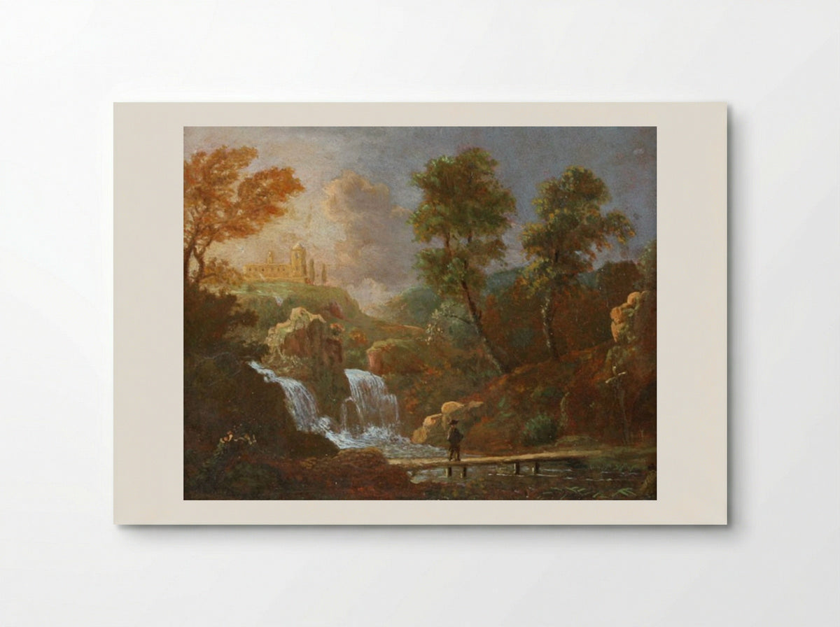 Landschap met boerderij bij water - Willem van Bemmel - Poster