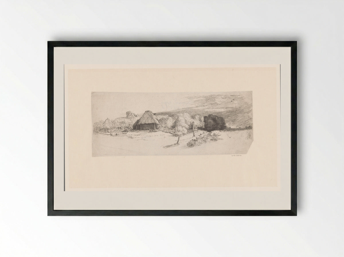 Landschap met boerderij en Het Huis met het Torentje - John Smith of Chichester - Framed Print Black
