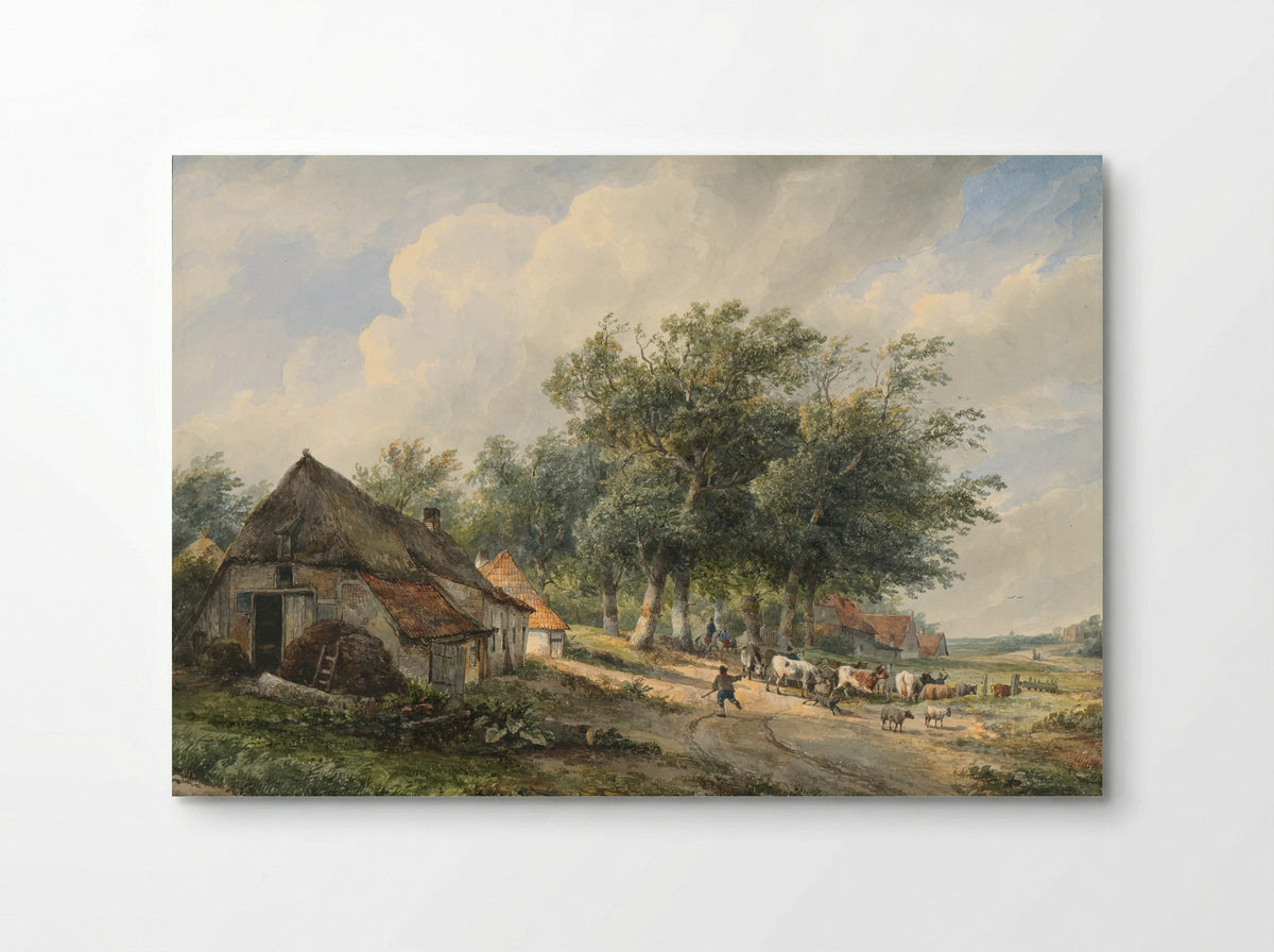 Landschap met boerderijen en vee - Wijnand Nuijen - Poster