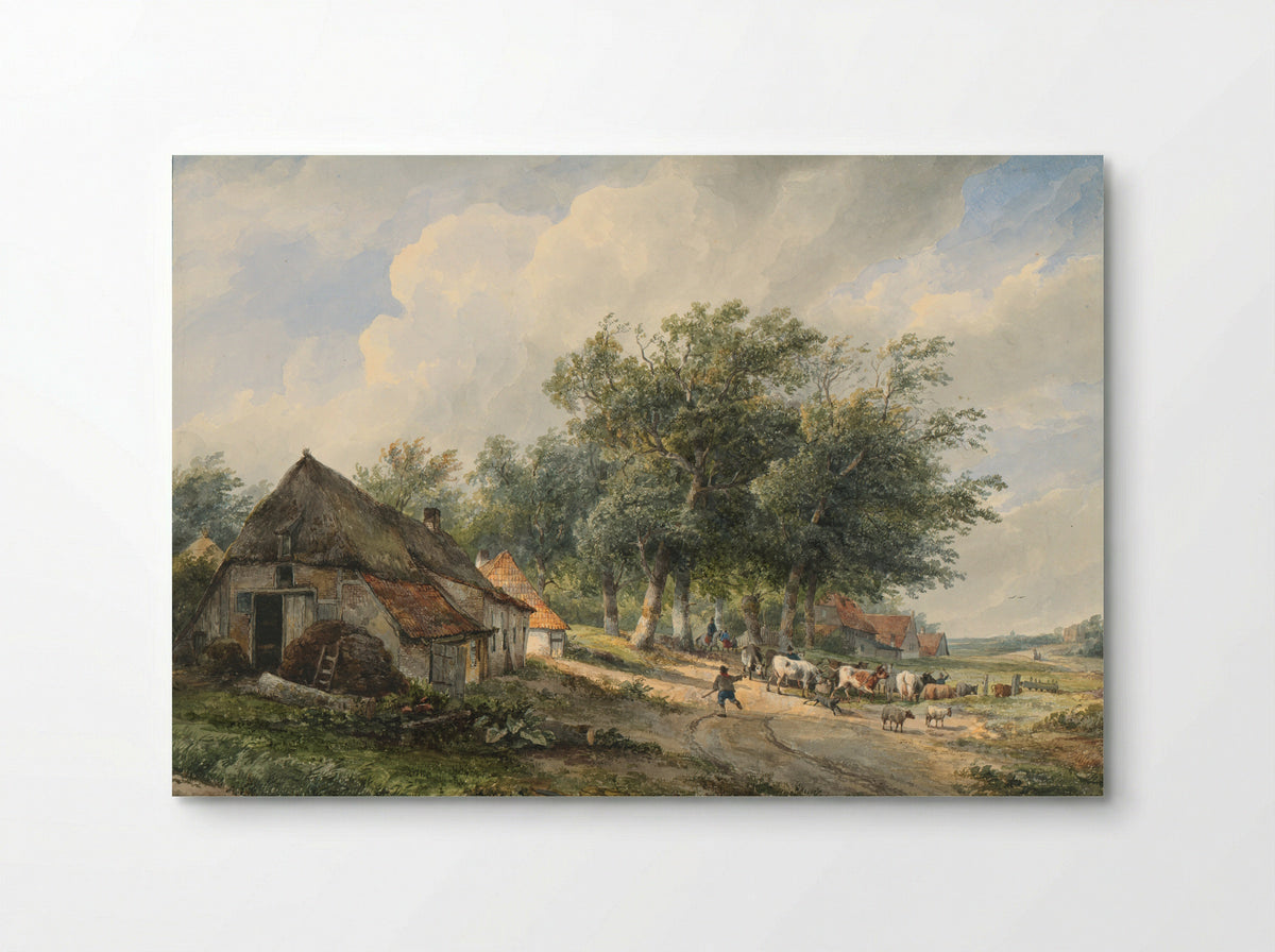 Landschap met boerderijen en vee - Wijnand Nuijen - Poster