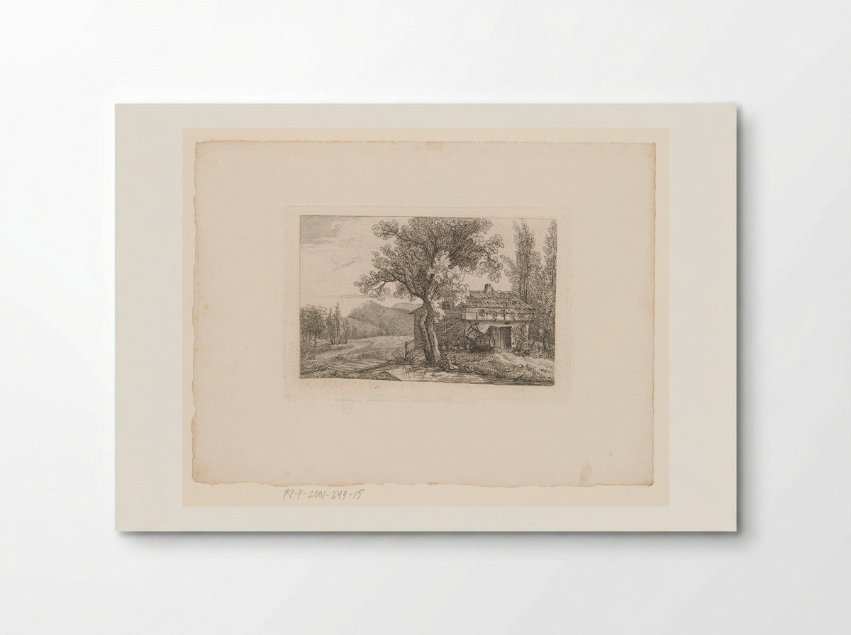 Landschap met boerenschuur bij een sloot - Marie Anna Fischer - Poster