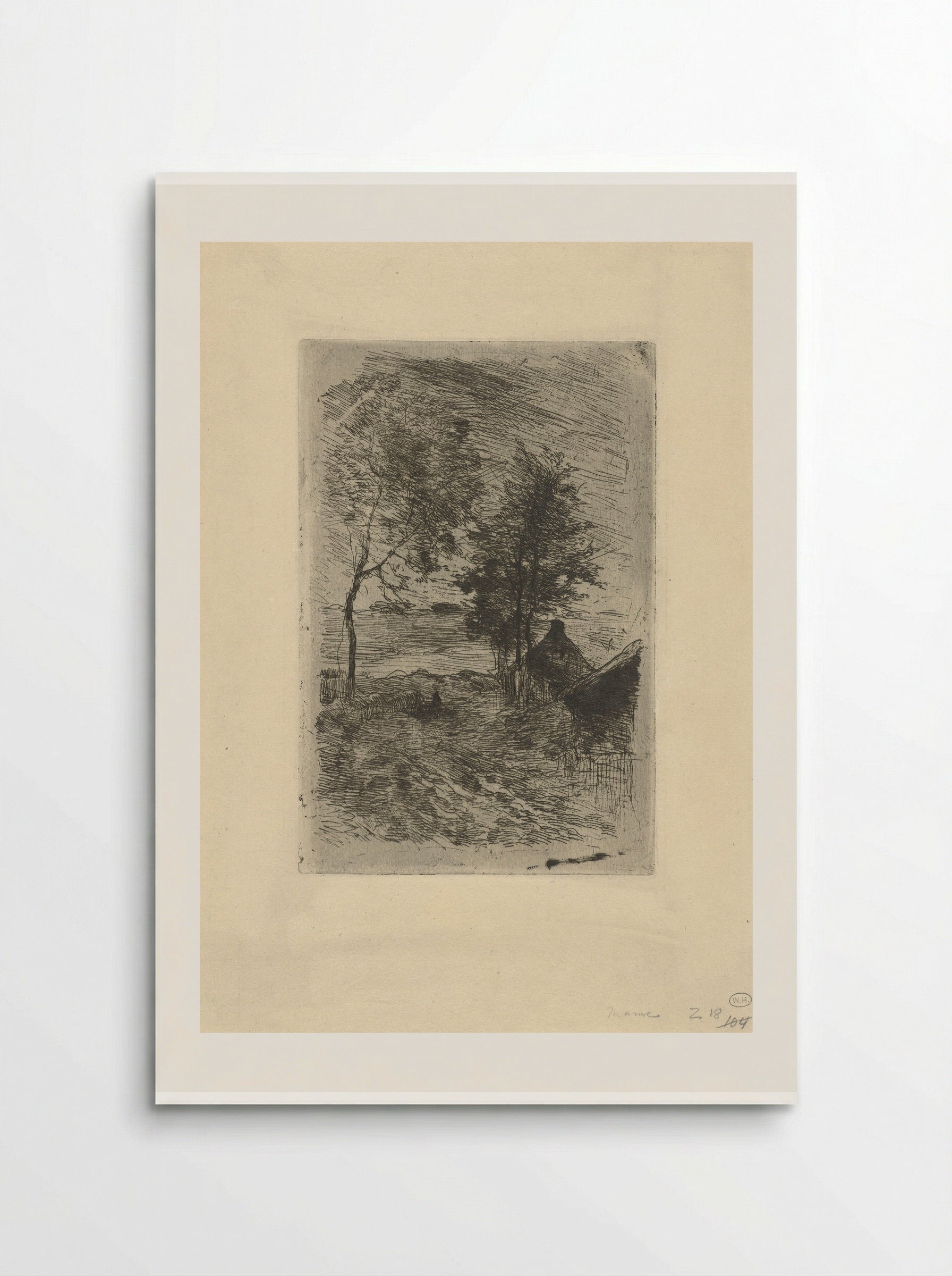 Landschap met bomen en een huis - Anton Mauve - Poster