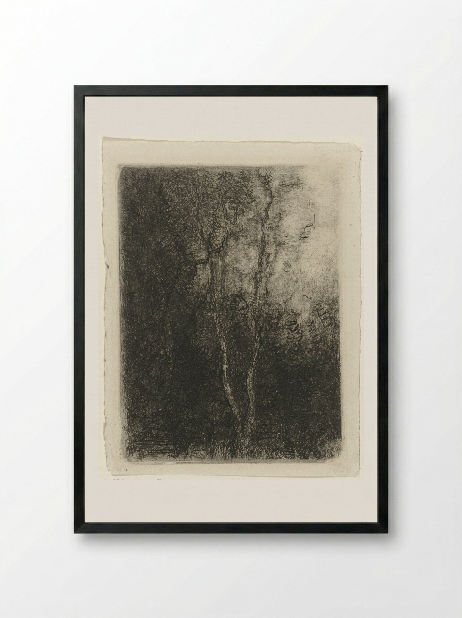 Landschap met bomen - Matthijs Maris - Framed Print Black