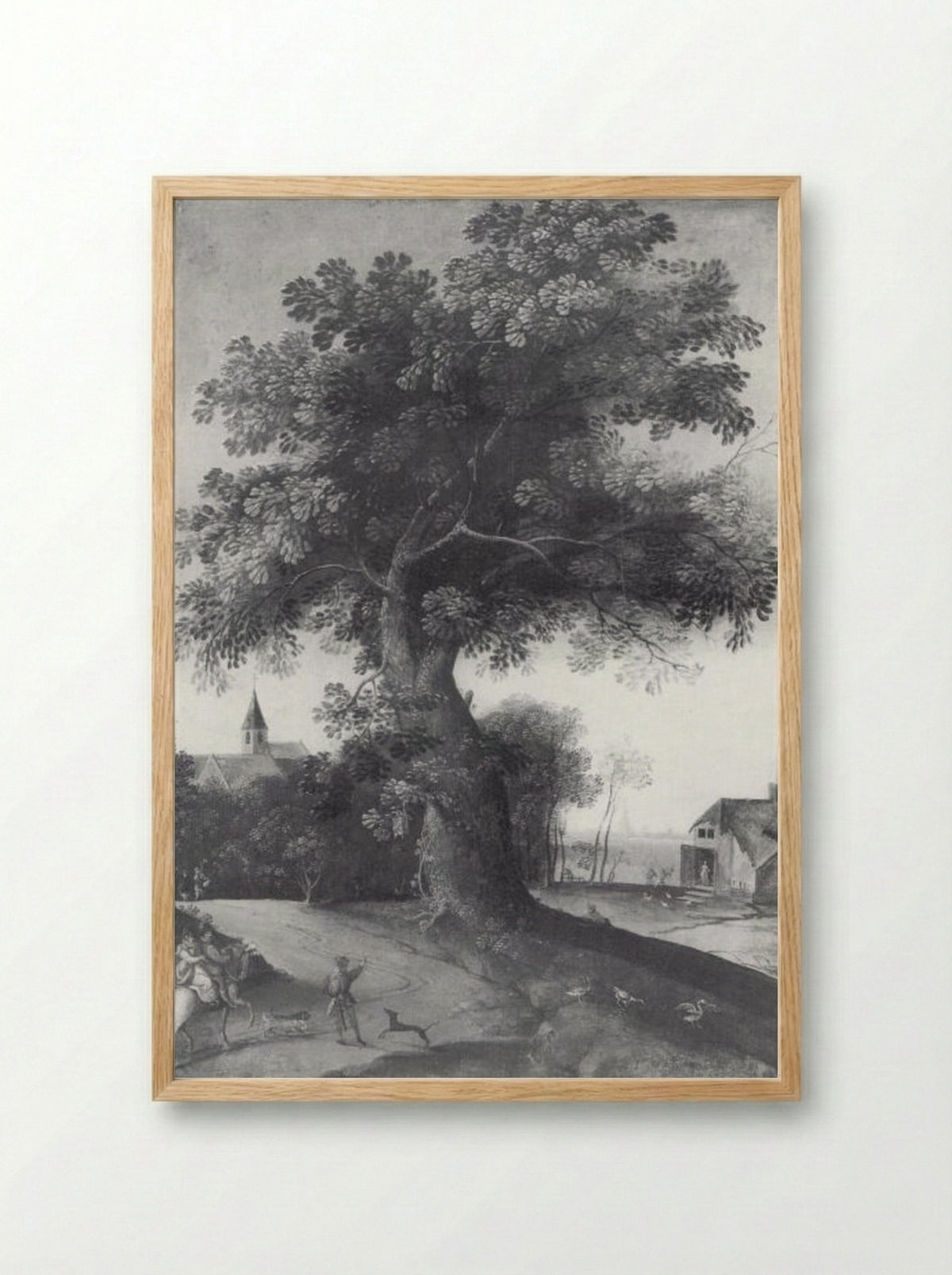 Landschap met de barmhartige Samaritaan - Jacob Grimmer - Framed Print Wood