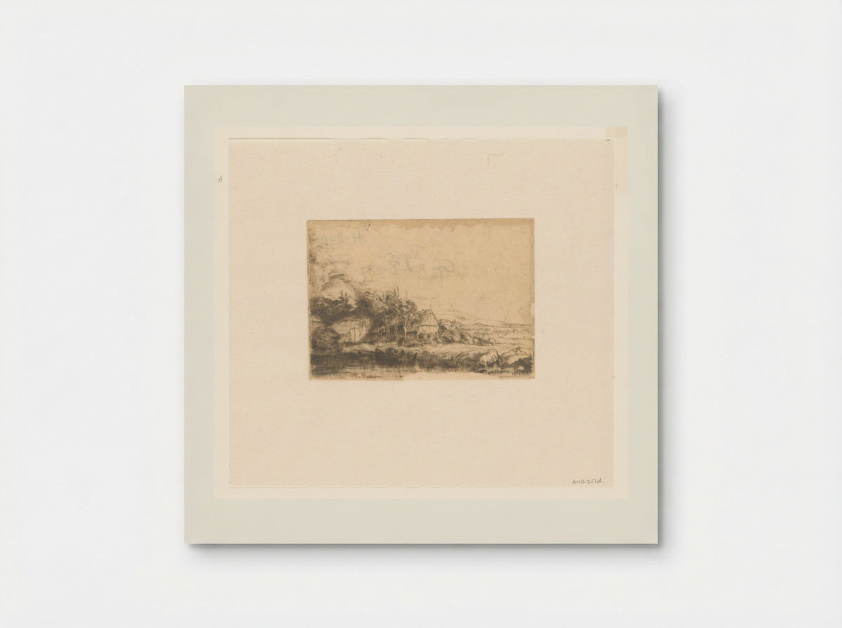 Landschap met drinkende koe - John Smith of Chichester - Poster