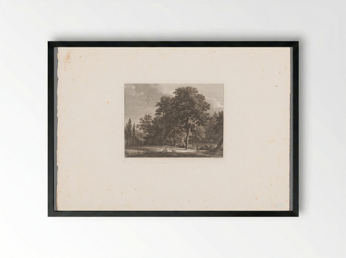 Landschap met een jager - Morasch & Skerl - Framed Print Black