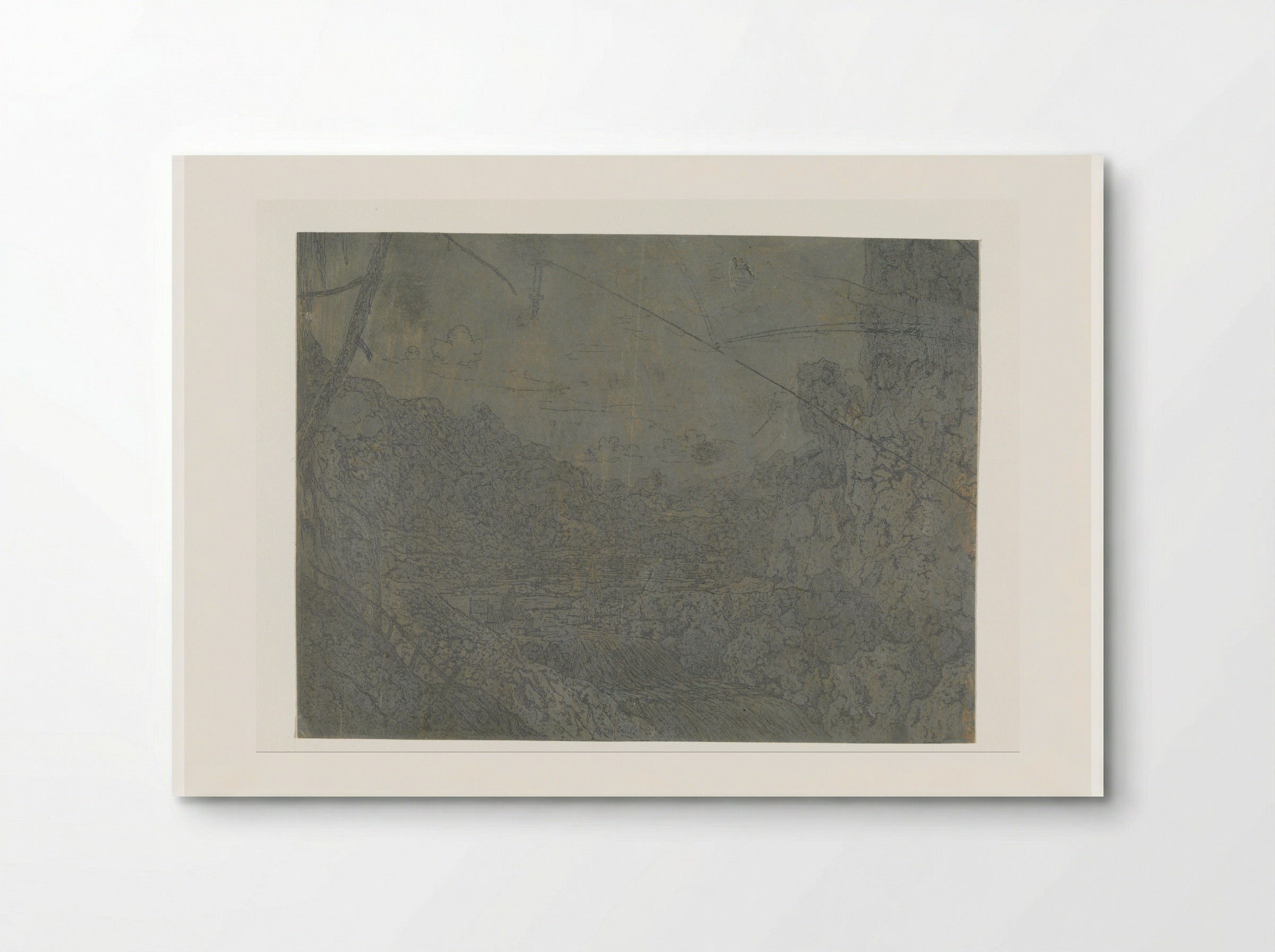 Landschap met een waterval, eerste versie - Hercules Segers - Poster