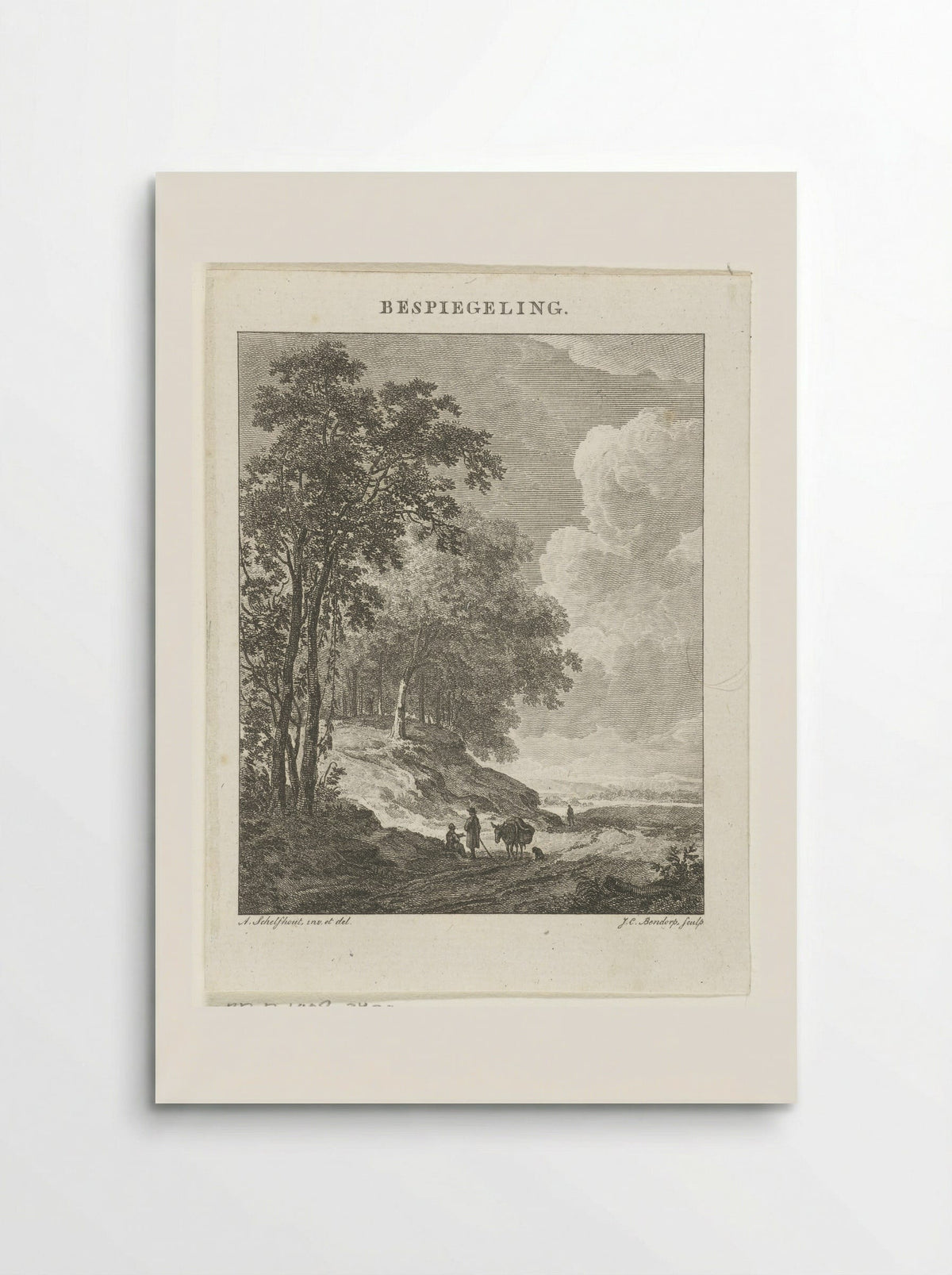 Landschap met figuren - Johannes Immerzeel - Poster