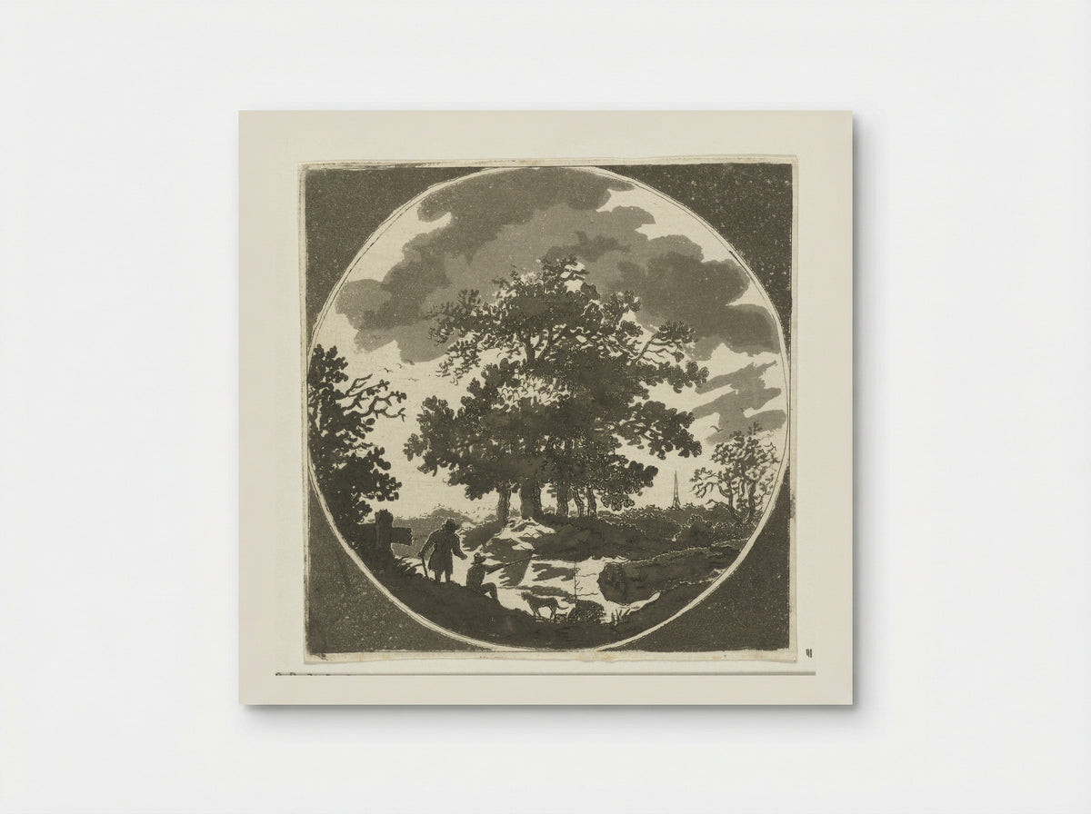 Landschap met hengelaar - Anthonie van den Bos - Poster