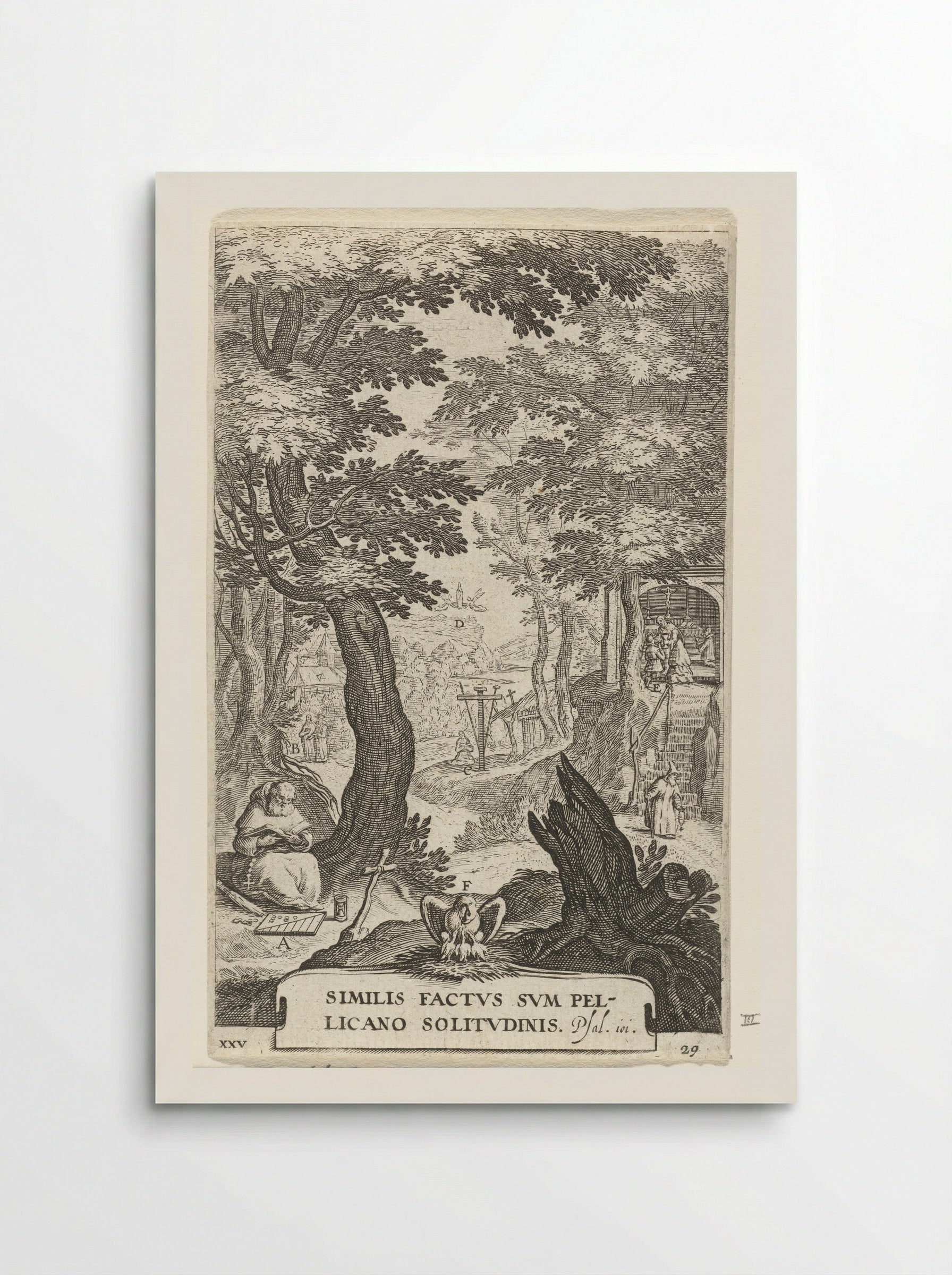 Landschap met kluizenaars - Boëtius Adamsz. Bolswert - Poster