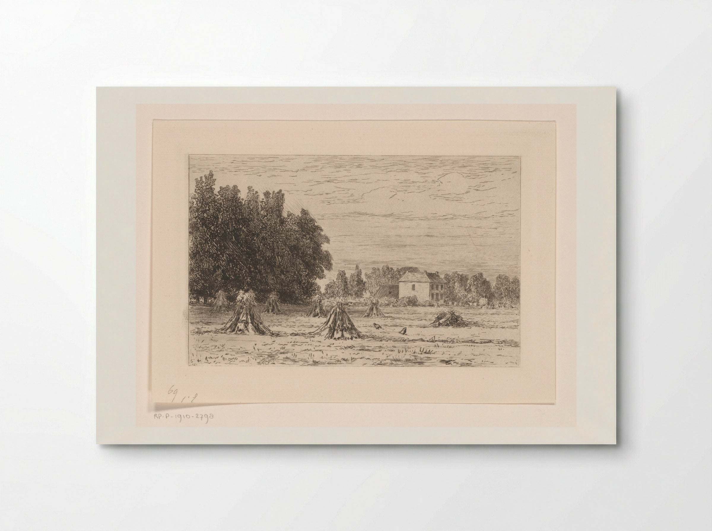 Landschap met korenschoven - Carel Nicolaas Storm van 's-Gravesande - Poster