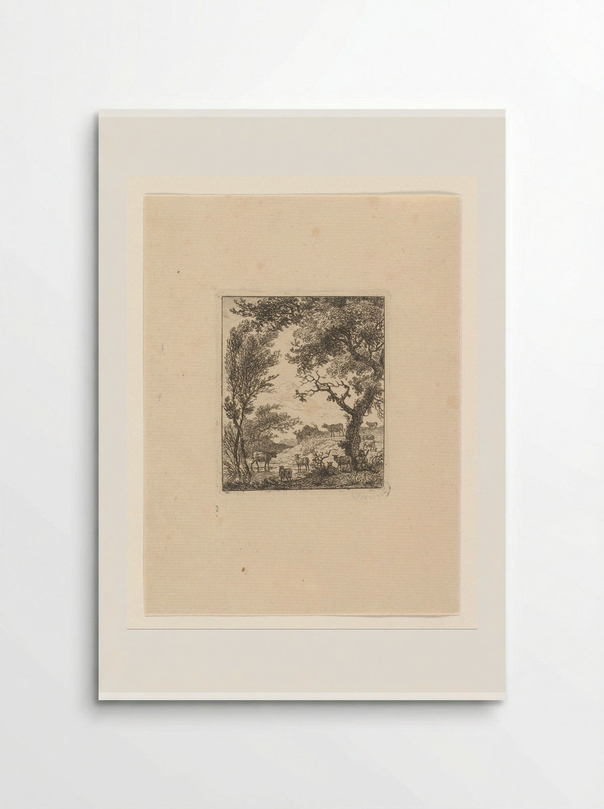 Landschap met kudde vee - Hermanus Fock - Poster