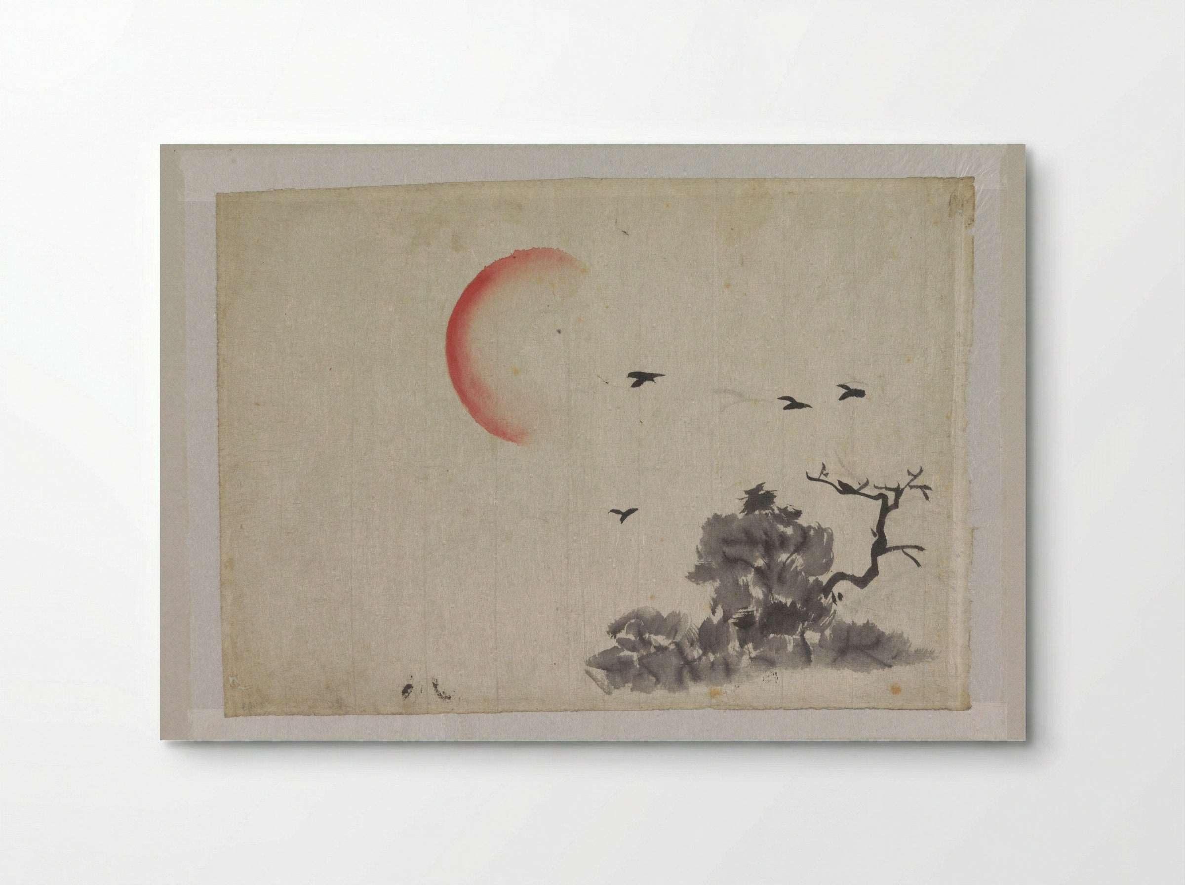 Landschap met ondergaande zon - Ichirakasai - Poster