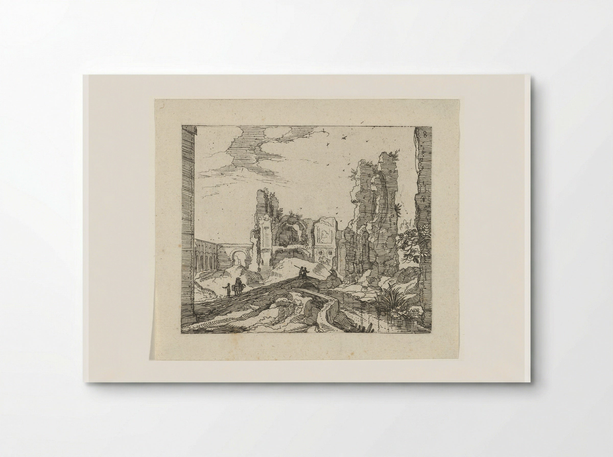 Landschap met poort en ruïne - Guilliam van Nieulandt (II) - Poster