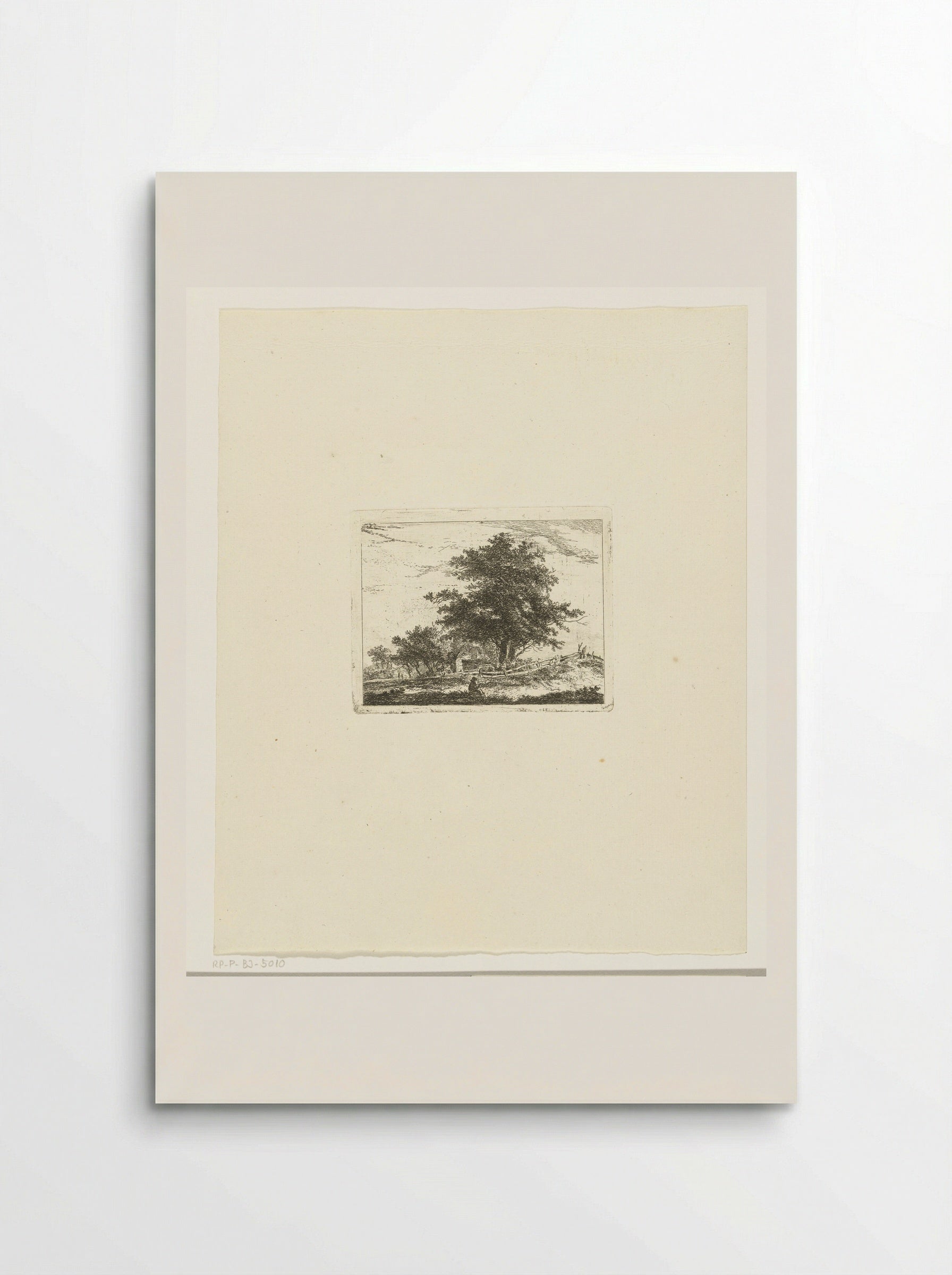 Landschap met rustende wandelaar - Hermanus van Brussel - Poster