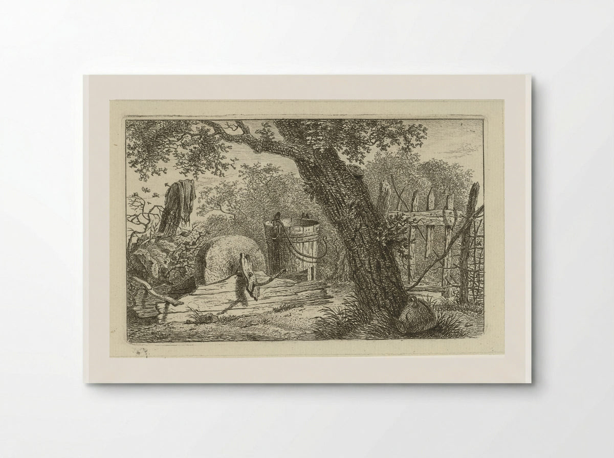 Landschap met slijpsteen - Hermanus Fock - Poster