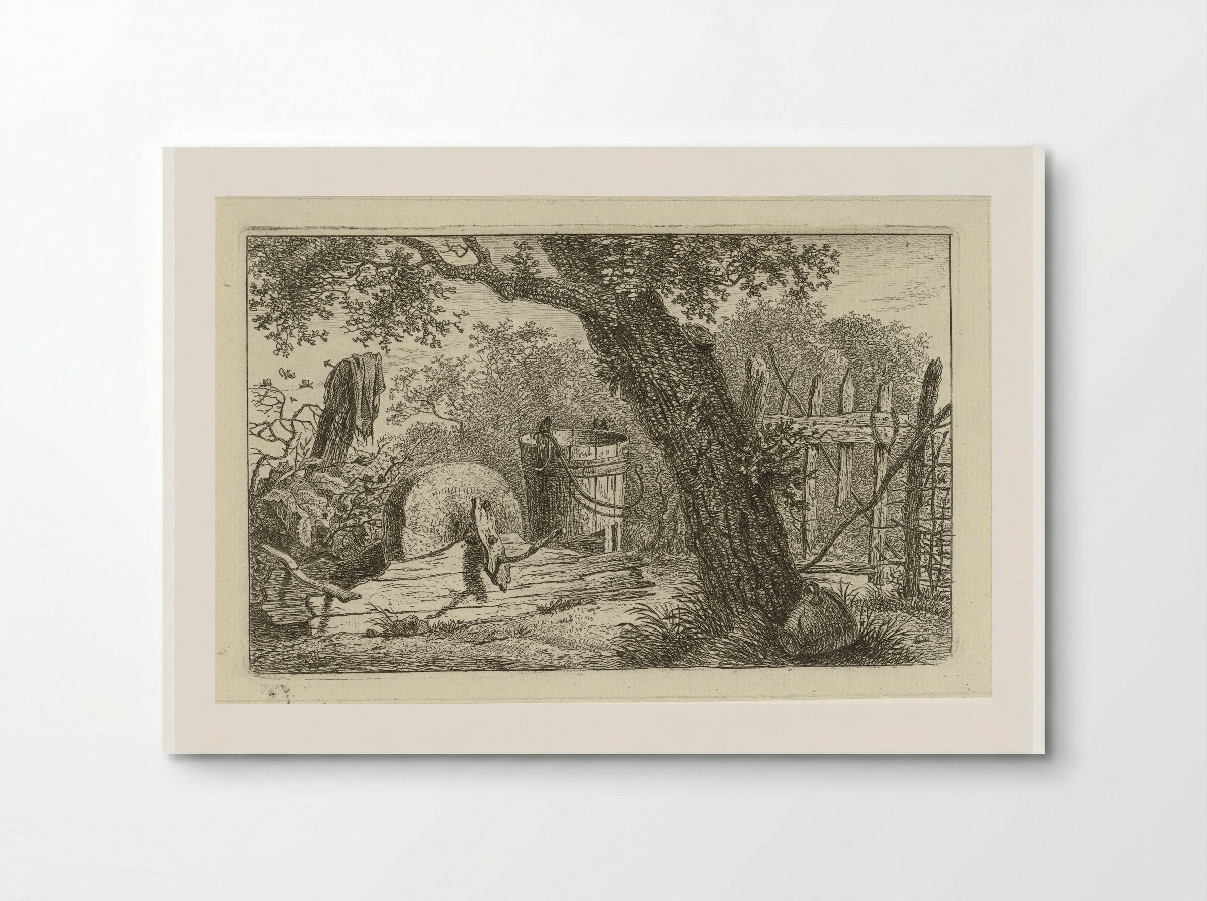Landschap met slijpsteen - Hermanus Fock - Poster