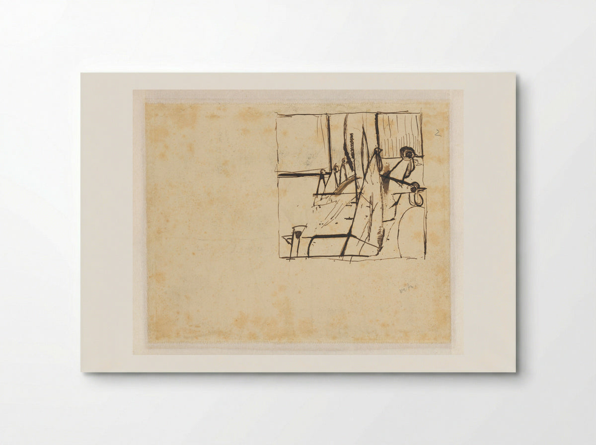 Landschap met staande figuren en hanenkoppen - Herman Kruyder - Poster