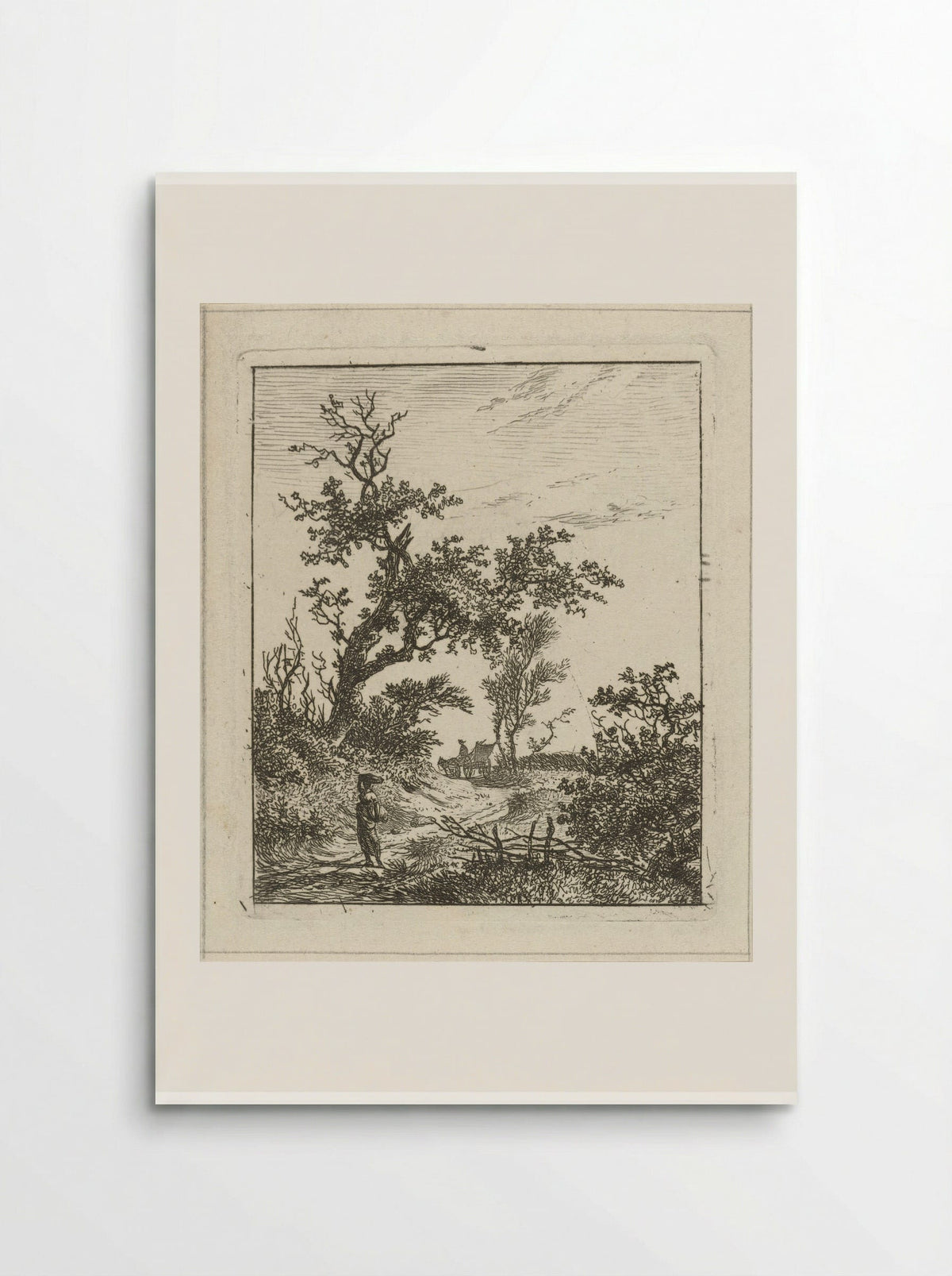 Landschap met vrouw en kar - Hermanus Fock - Poster