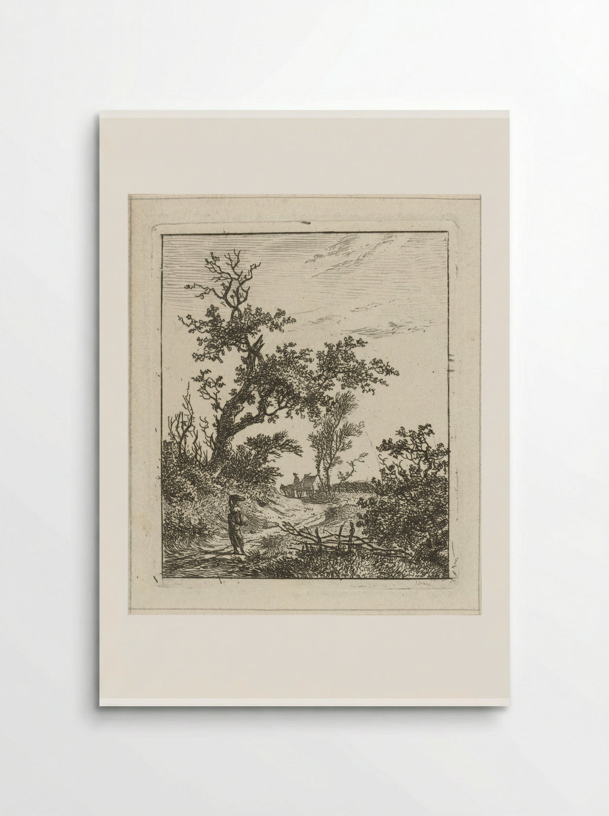Landschap met vrouw en kar - Hermanus Fock - Poster