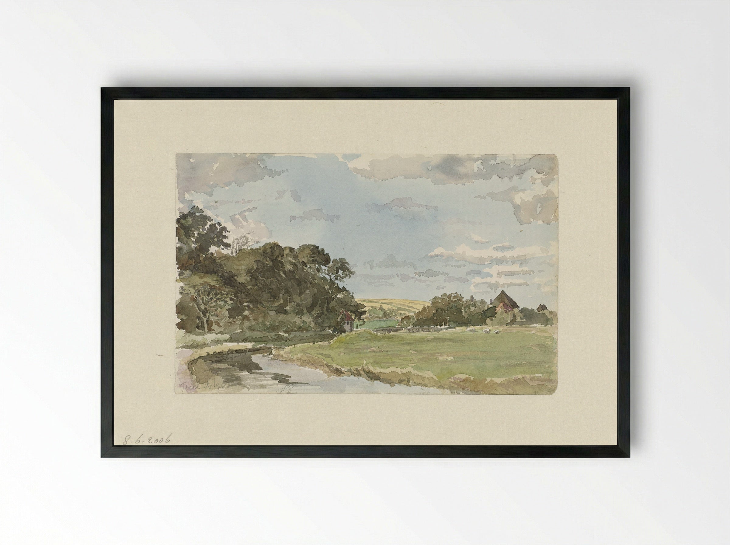 Landschap op Texel - Jan Hoynck van Papendrecht - Framed Print Black