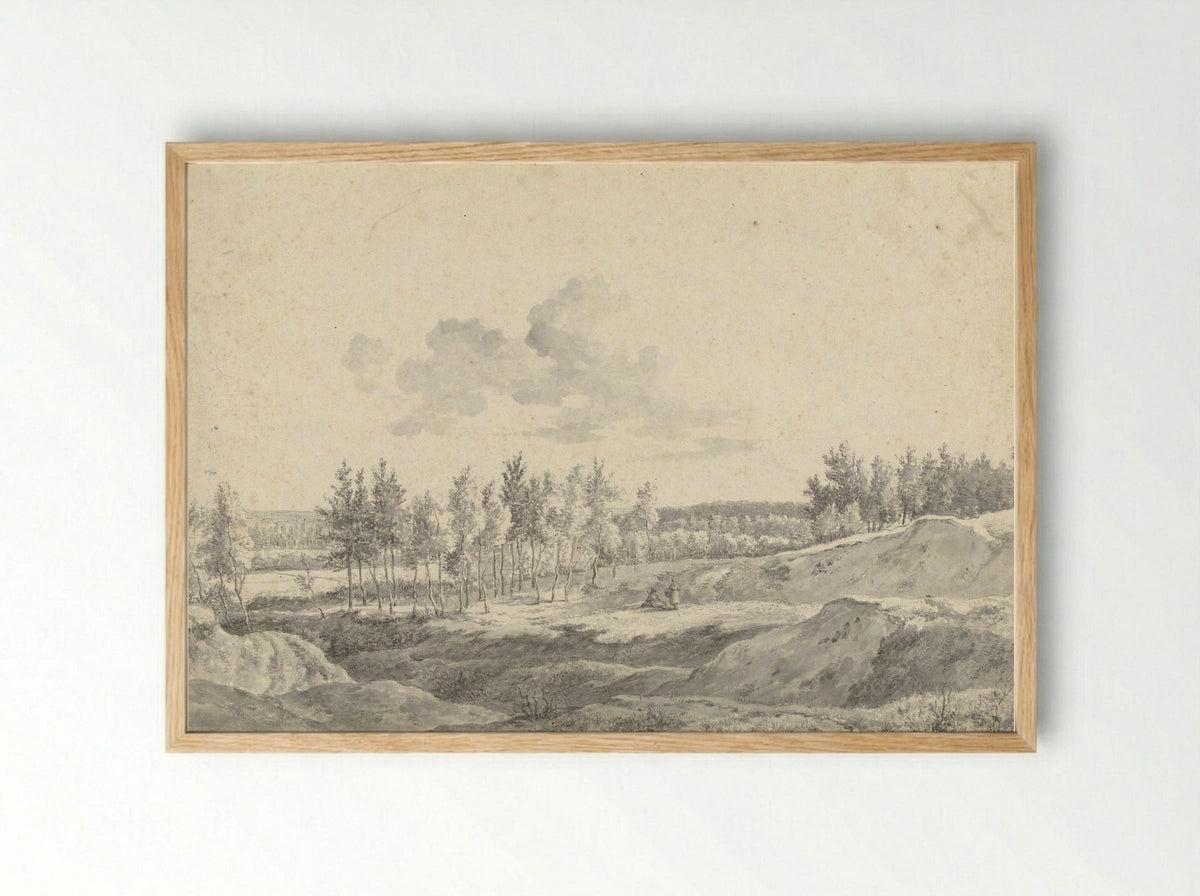 Landschap tussen Doesburg en Arnhem - Gerrit Jan Michaëlis - Framed Print Wood