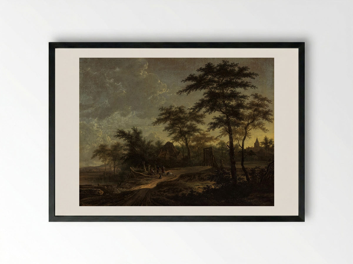 Landschap - Adriaen Hendriksz. Verboom - Framed Print Black